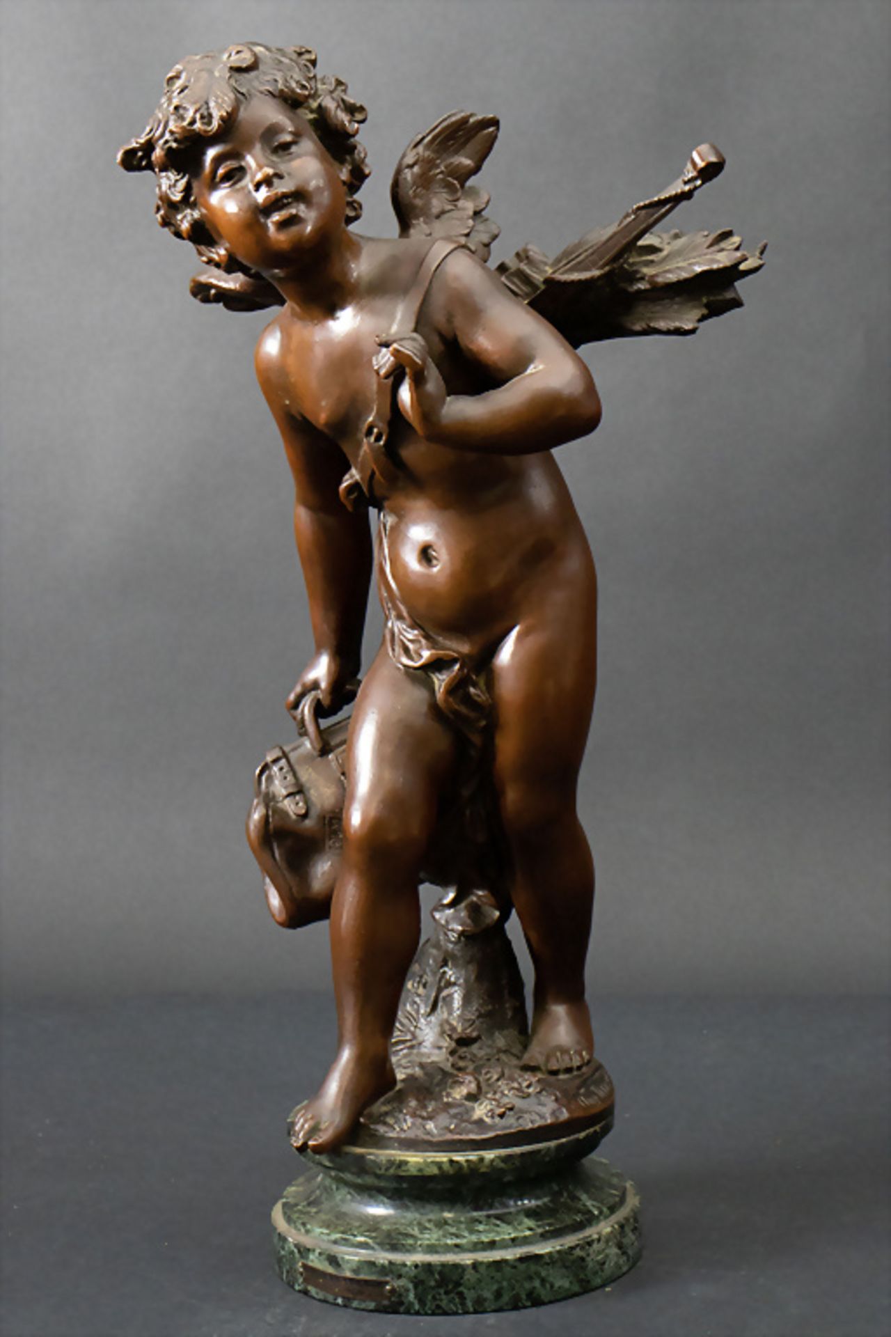 Auguste Moreau (1834-1917), 'Amor en voyage' / 'Cupid on tour', Frankreich, um 1890