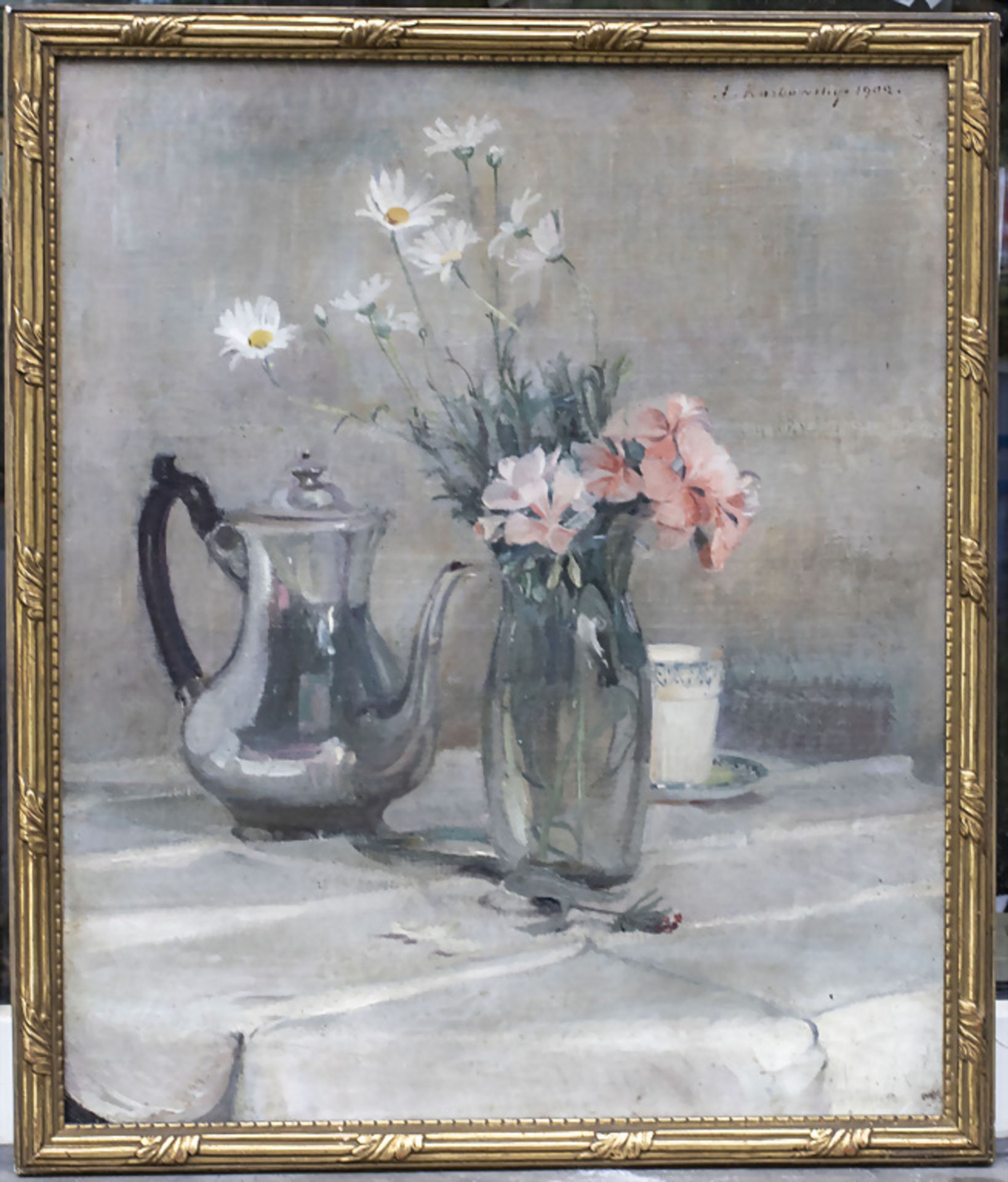 Adrien KARBOWSKY (1855-1945), 'Stillleben mit Kanne' / 'Still life with jug' - Image 2 of 4