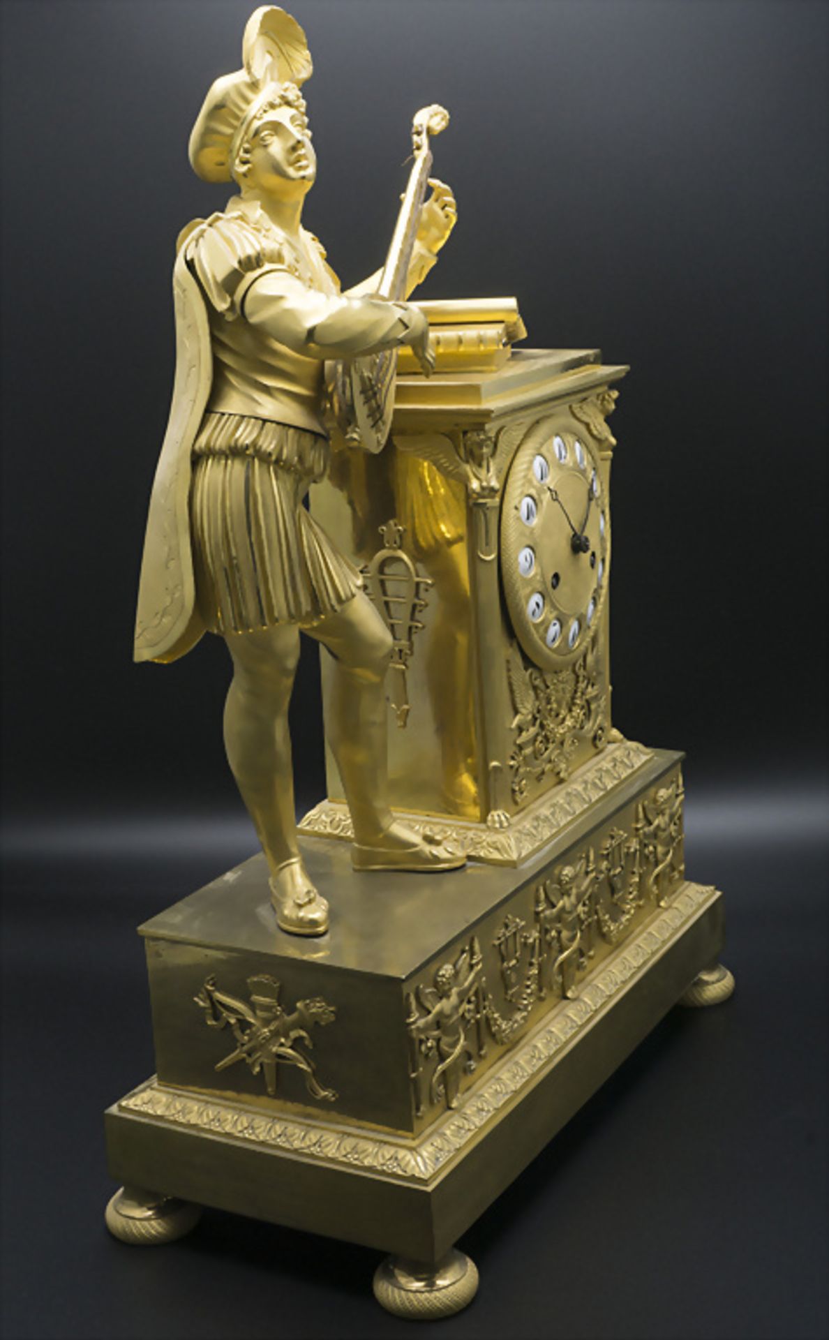 Bronze Pendule Époque Restauration / An ormolu mantel clock, Frankreich, um 1820 - Bild 6 aus 8