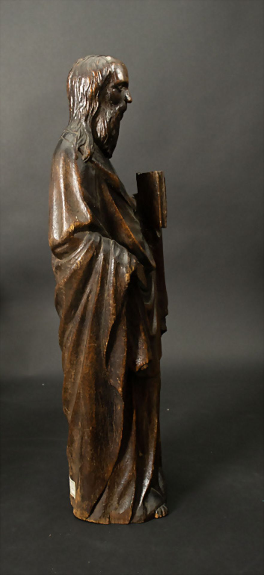 Skulptur Heiliger Petrus/Paulus / A wooden sculpture Saint Peter or Paul, wohl Frankreich, 17. Jh. - Bild 4 aus 5