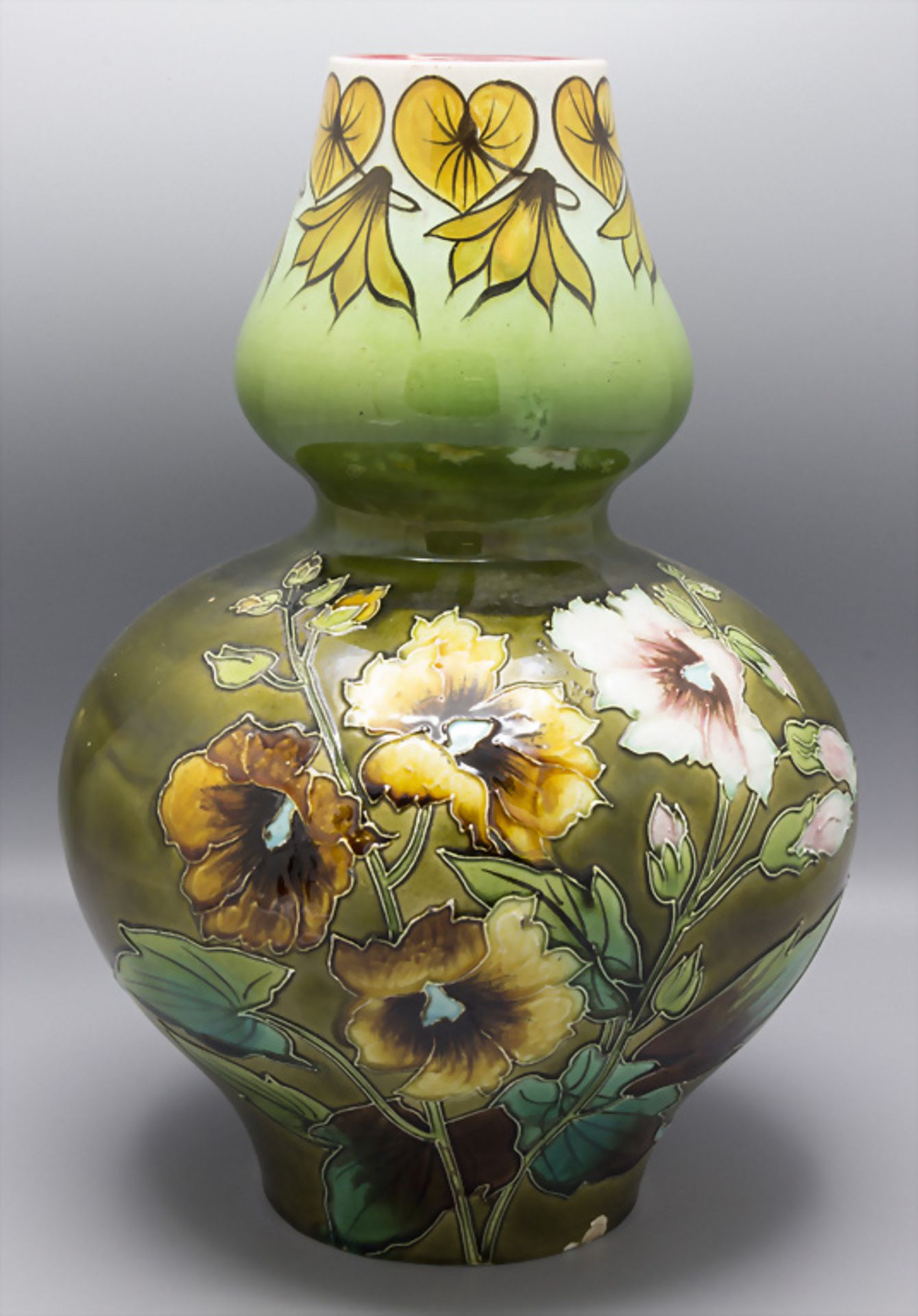 Paar Jugendstil Vasen mit Blumendekor / A pair of Art Nouveau vases with flowers, Frankreich, ... - Bild 8 aus 14