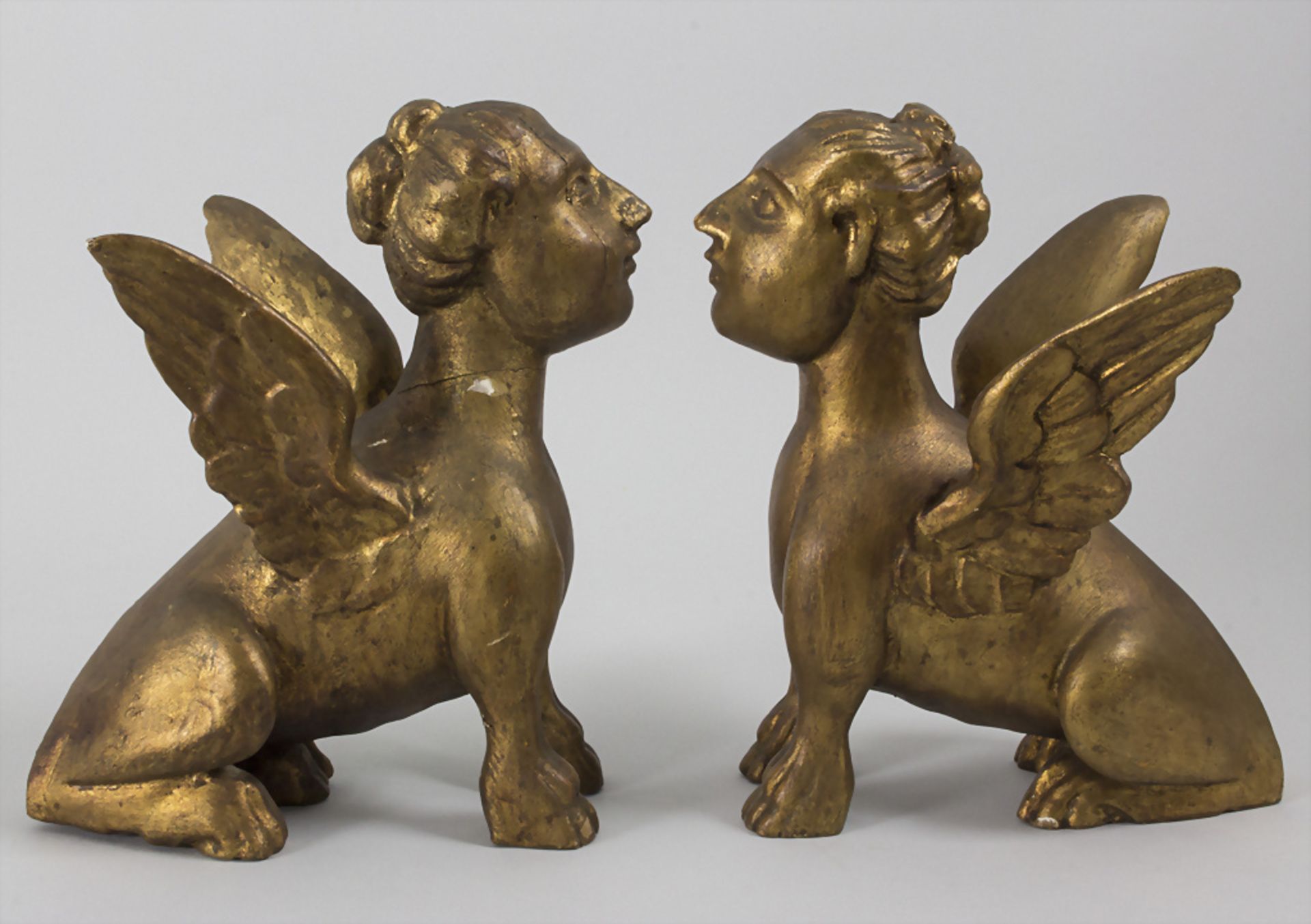 Paar Fabelwesen / Chimären / A pair of mythical creatures / Chimera, wohl Italien, 19. Jh.