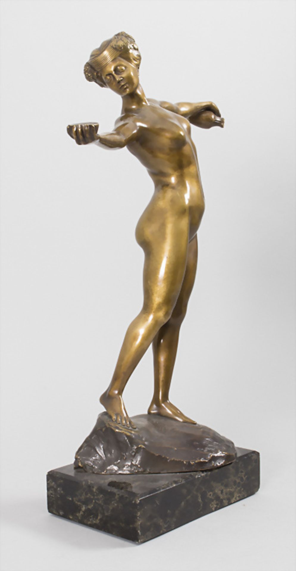 Artur Imanuel Löwental (Wien 1879-1964 Berlin), Jugendstil Bronze 'Weiblicher Akt' / An Art ... - Image 2 of 10