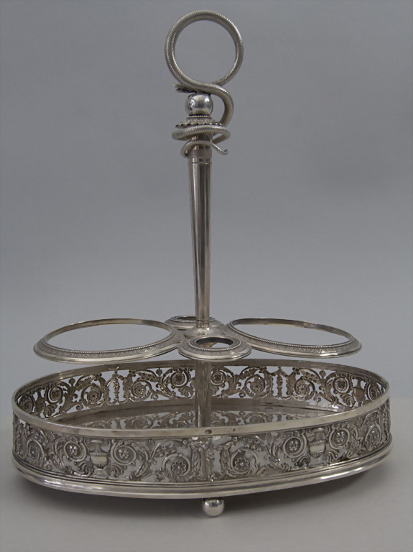 Empire Menage (Huiliere) / An Empire silver cruet stand, Belgien, um 1820 - Image 10 of 10