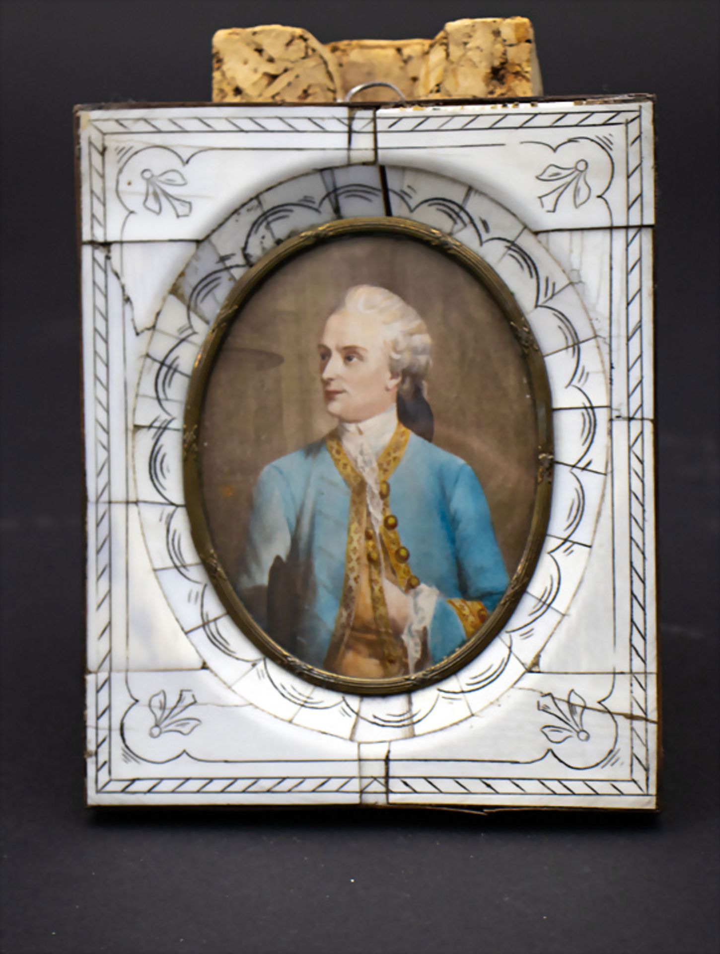 Rokoko Miniatur Porträt eines Adligen / A Rococo miniature portrait of a nobleman, um 1800