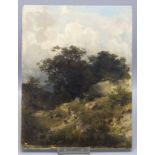 August Karl Martin SPLITBERGER (1844-1918), 'Landschaft mit Ziegenhirtin' / 'Landscape with a ...