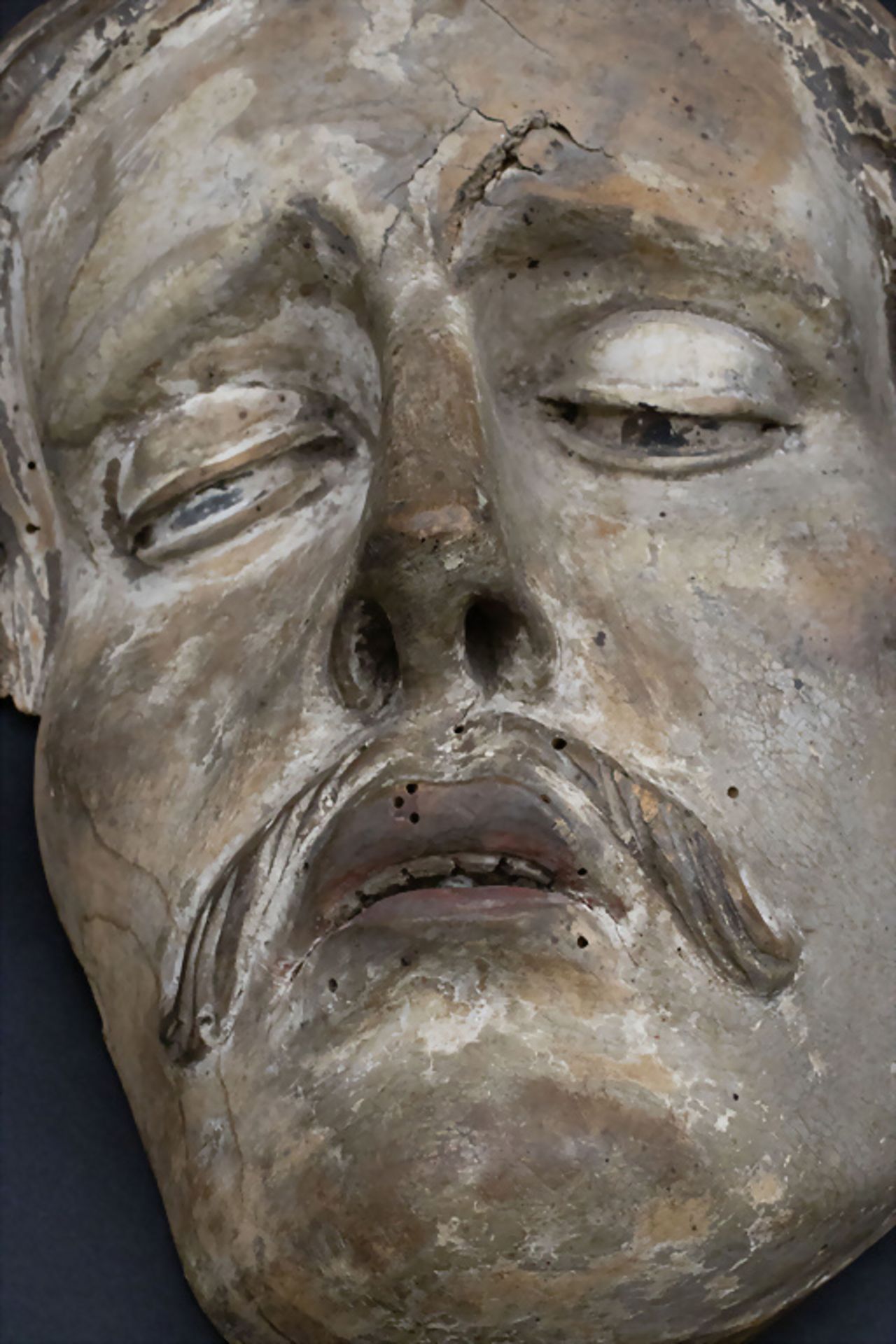 Barocke Schnitzerei 'Kopf eines Mannes' / A Baroque carving 'Head of a man', wohl süddeutsch, ... - Bild 2 aus 3