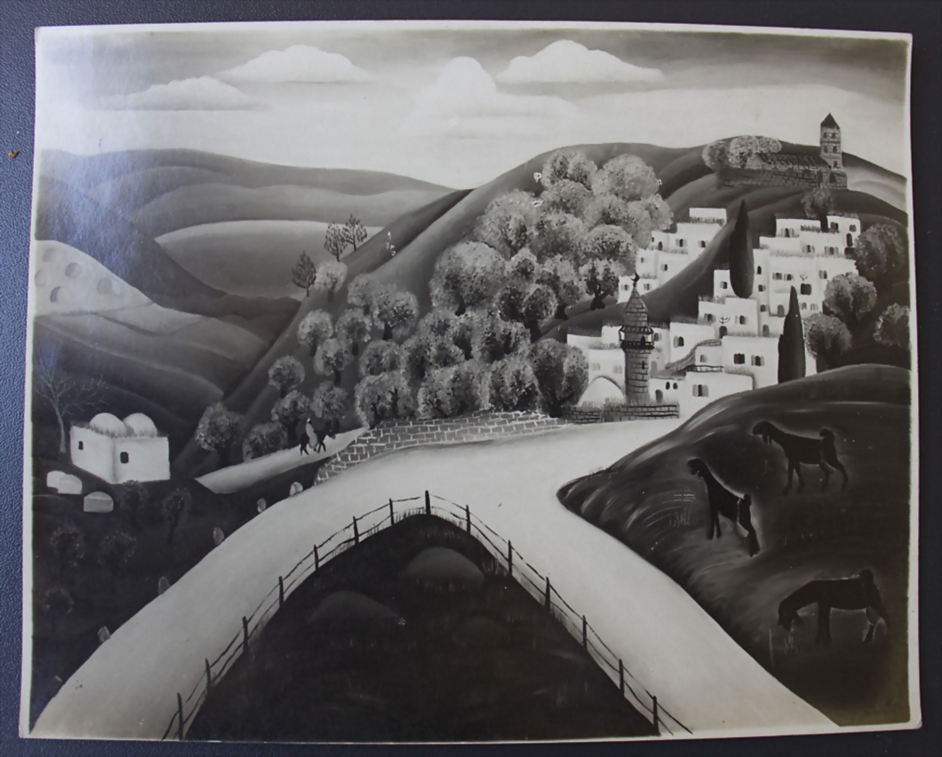 Reuven Rubin (1893-1974), Gemäldefoto 'Israelische Landschaft', 1927