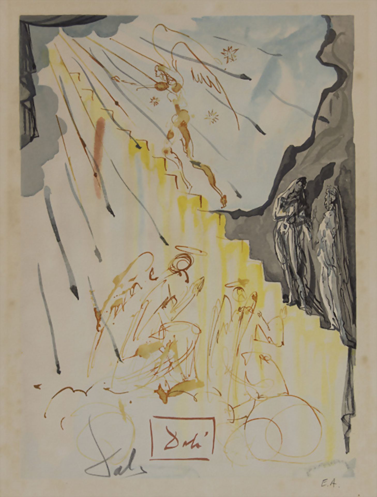 Salvador Dalí (1904-1989), 'Les escaliers céleste' de 'Divine Comédie', 1961-1963