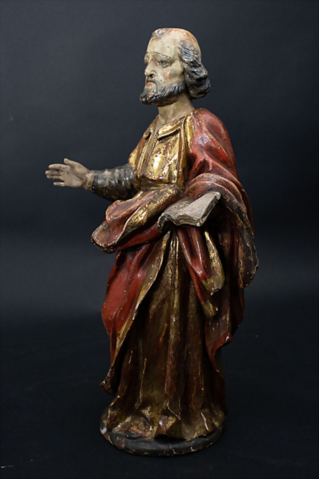 Skulptur 'Heiliger Petrus' / A wooden sculpture 'Saint Peter', süddeutsch, 17./18. Jh. - Image 4 of 6