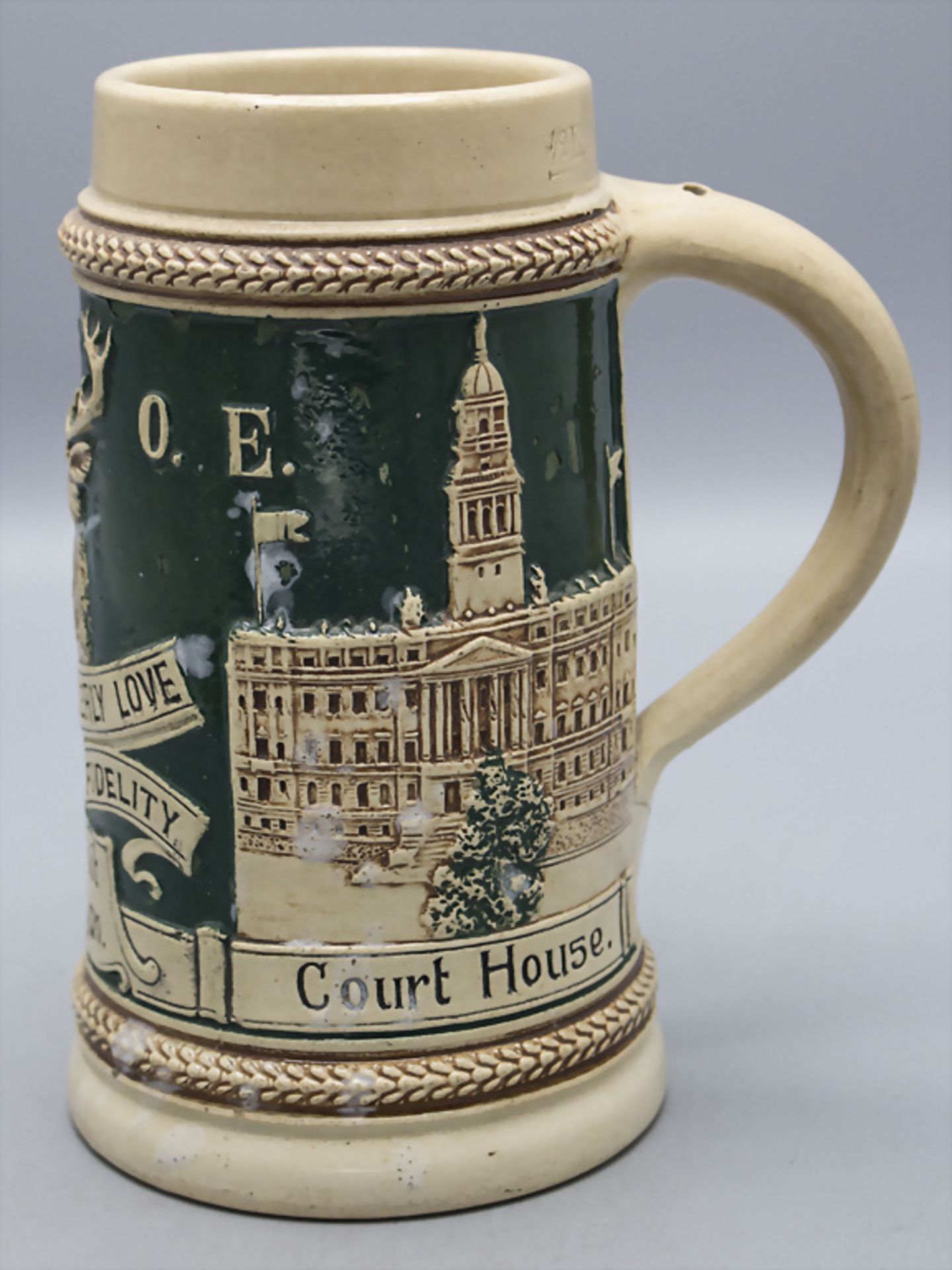 Bierkrug / A beer mug / stein, 'B.P.O.E. Benevolent and Protective Order of Elks', Detroit ...