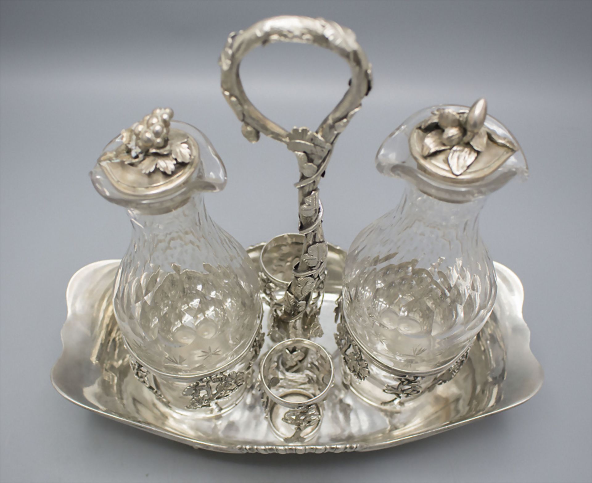 Barock-Menage / A Baroque silver cruet stand / Huilier, Jean Baptiste Harrault, Avignon, um 1740 - Image 2 of 9