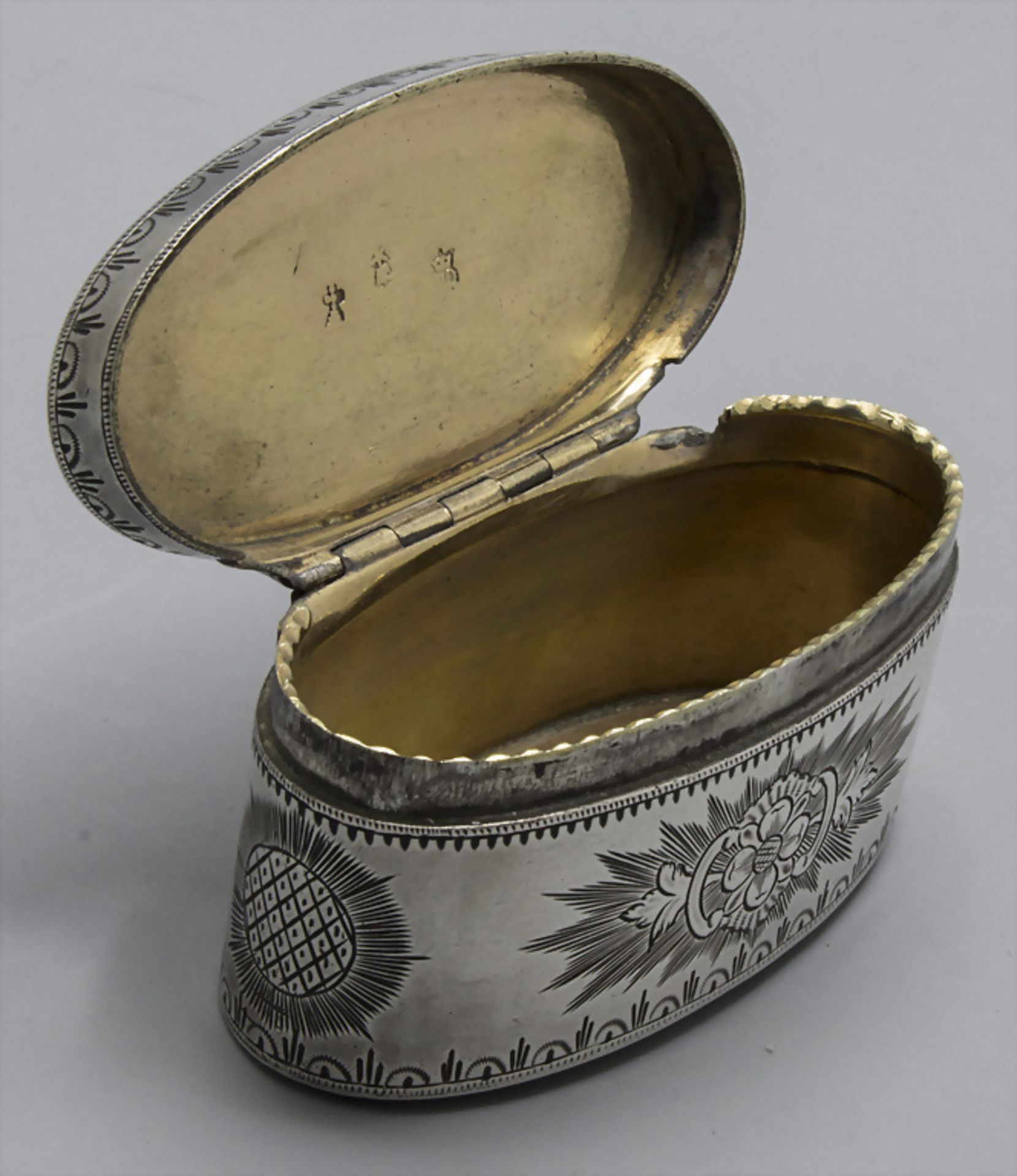 Tabatiere / Boite en argent massif / A silver snuff box, Ath, 1778 - Bild 3 aus 7