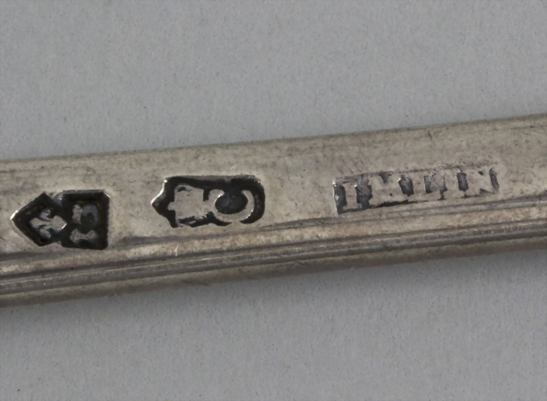 25 tlg. Silberbesteck / 25 pieces of silver cutlery, Imlin, Straßburg / Strasbourg, 1778 - Bild 6 aus 6