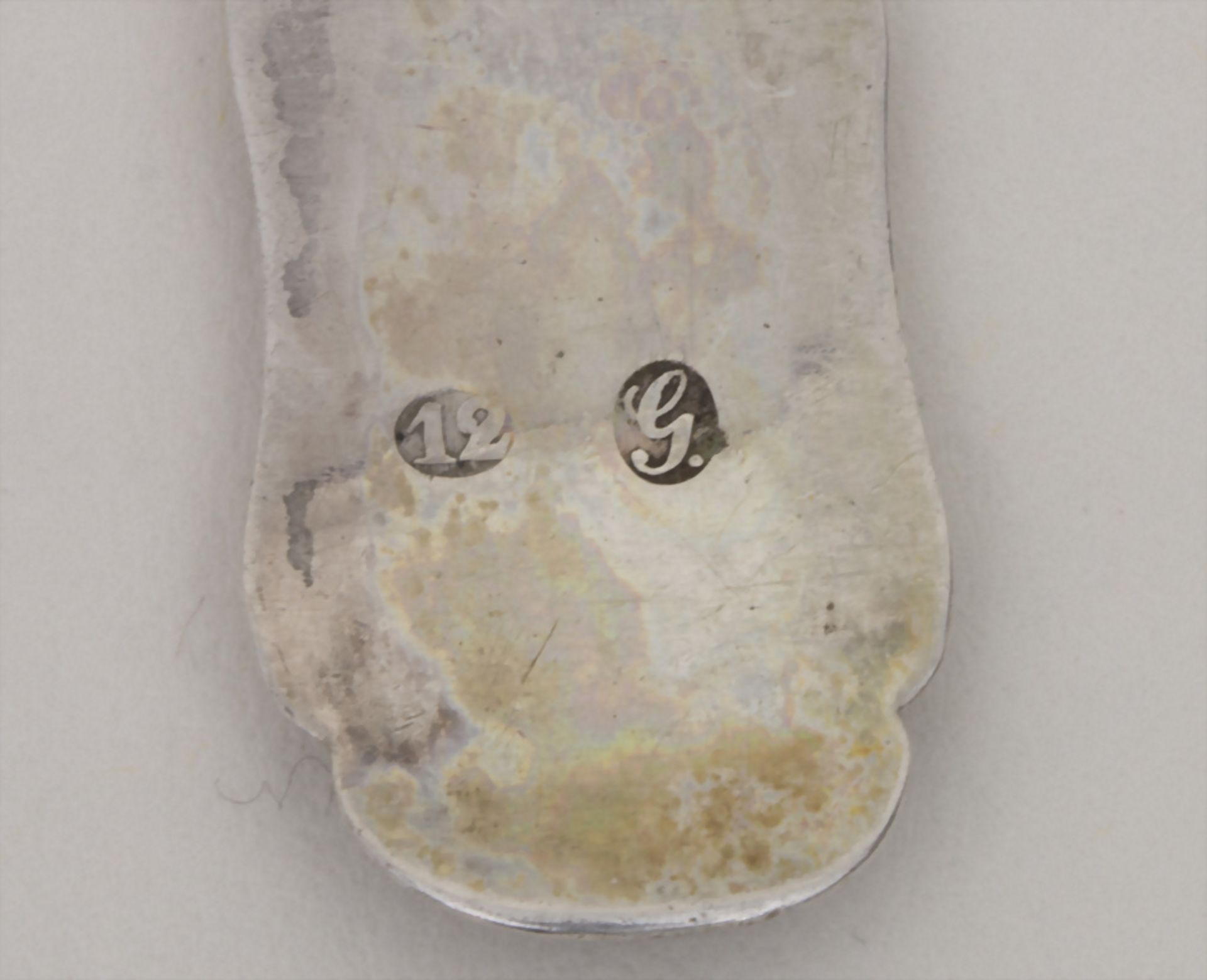 6 Teelöffel / 6 silver tea spoons, um 1800 - Image 6 of 6