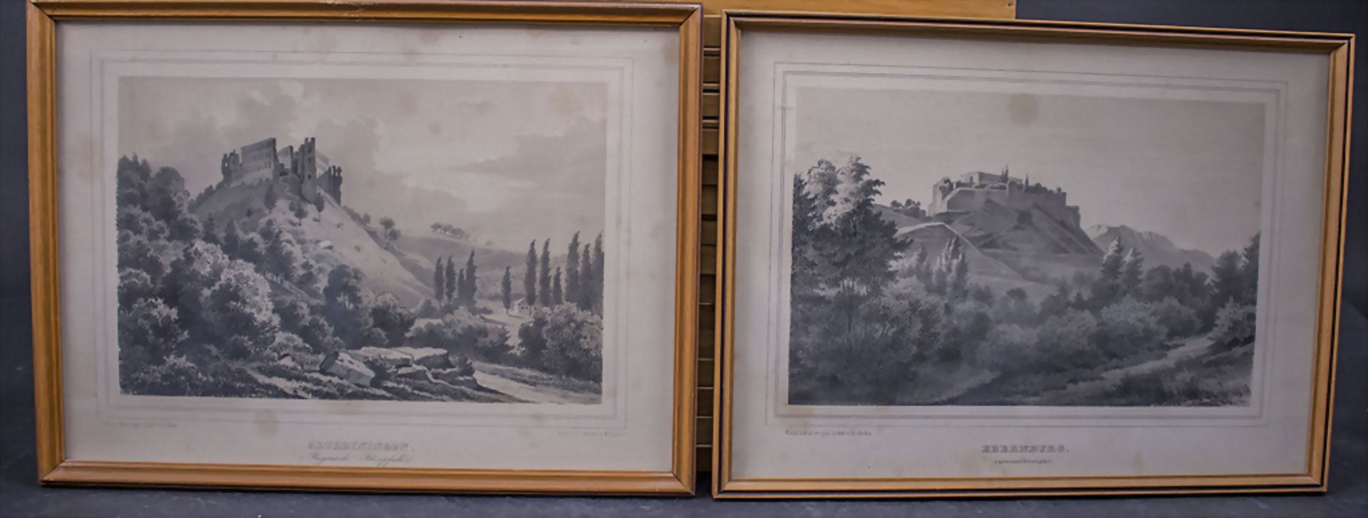 Konvolut aus 28 Drucken von Pfälzer Landschaften und Sehenswürdigkeiten, 1854 - Image 3 of 6