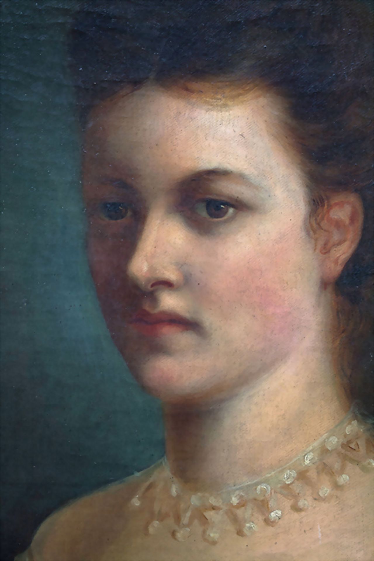 Künstler des 19. Jh., 'Porträt einer jungen Dame' / 'A portrait of a young lady' - Image 3 of 4