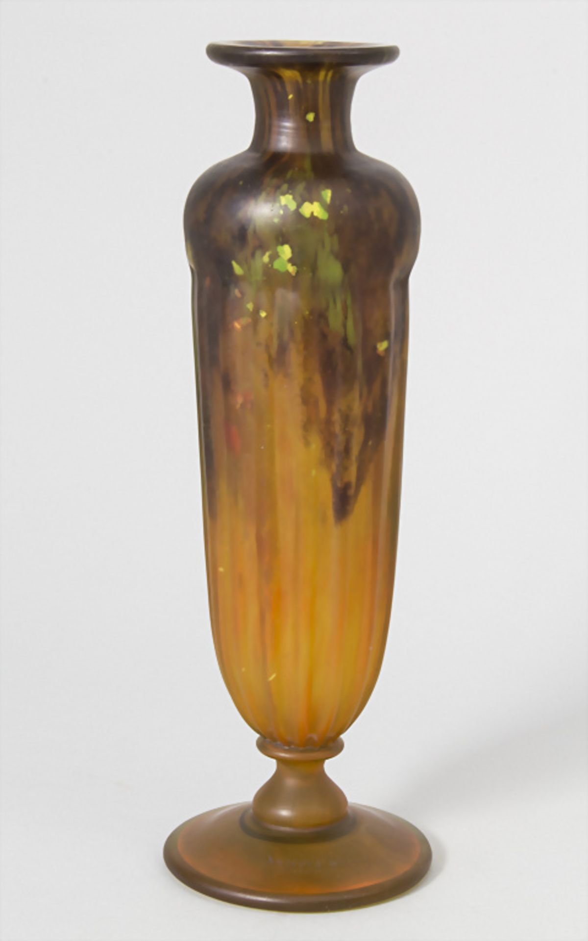 Jugendstil Vase / Art Nouveau glass vase, Daum Frères, Ecole de Nancy, Frankreich, um 1900 - Bild 2 aus 7