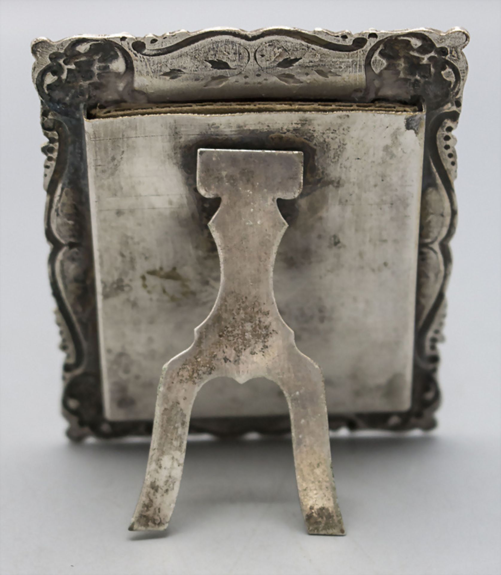 Miniatur Fotorahmen mit Emaille / A miniature enamelled photo frame, 20. Jh. - Image 2 of 2