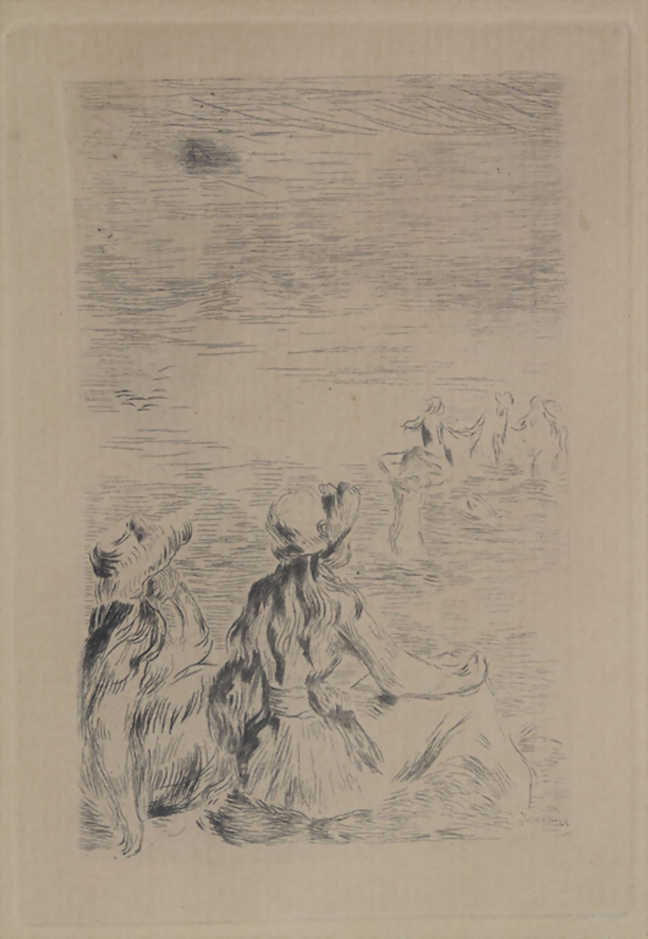 Pierre-Auguste Renoir (1841-1919), 'Sur la plage à Berneval'