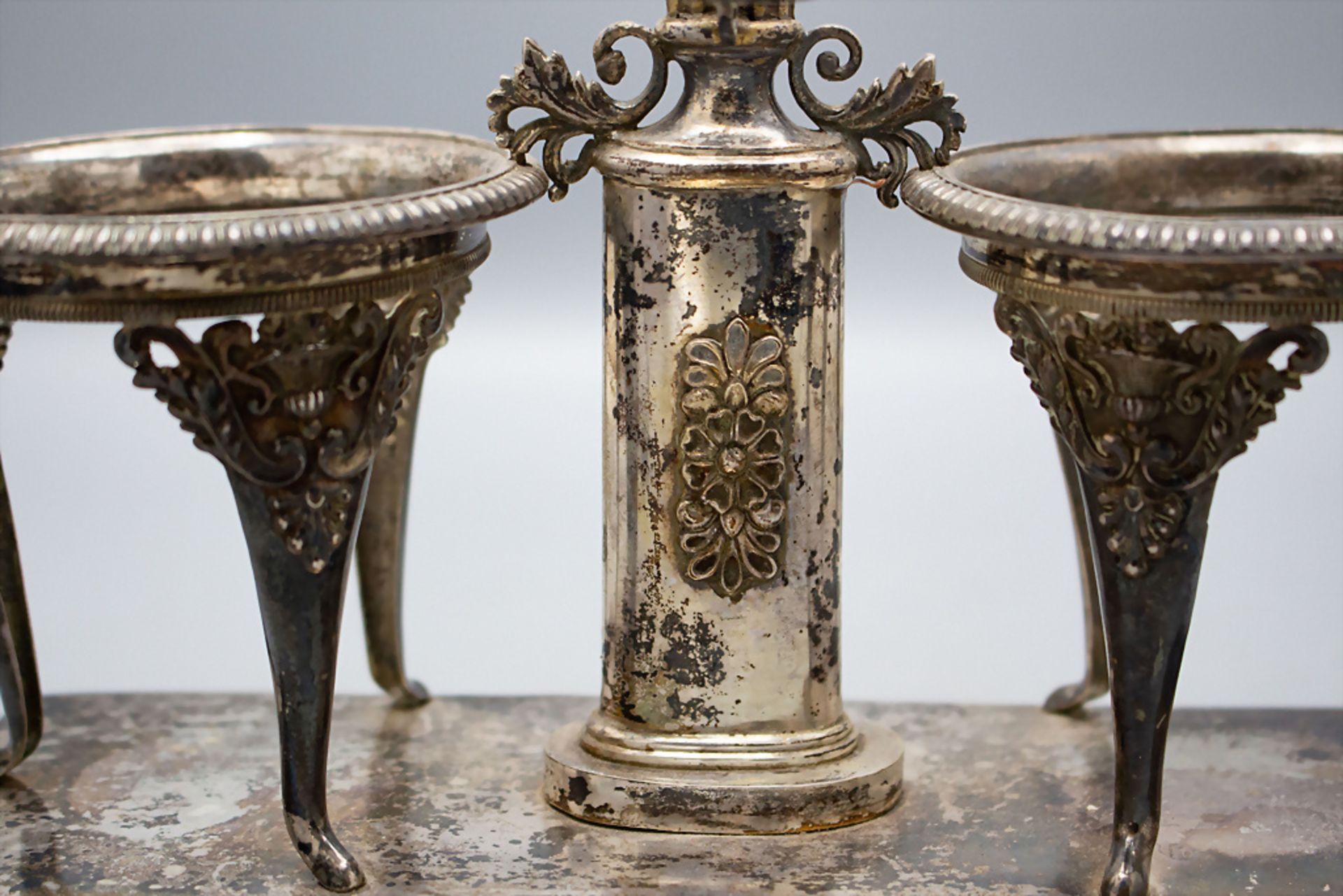 Essig und Öl Menage / Huiliere / A silver oil and vinegar cruet set, Venedig / Venice, um 1810 - Image 7 of 9