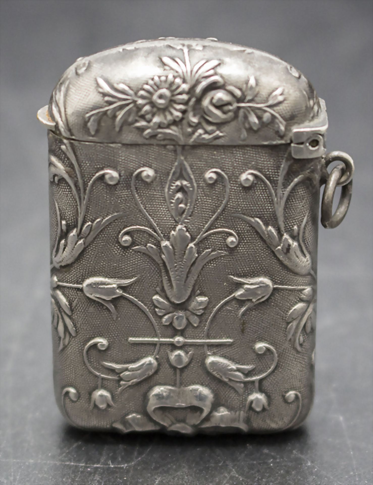 Streichholzetui / A silver vesta case, Frankreich, 19. Jh. - Bild 3 aus 4