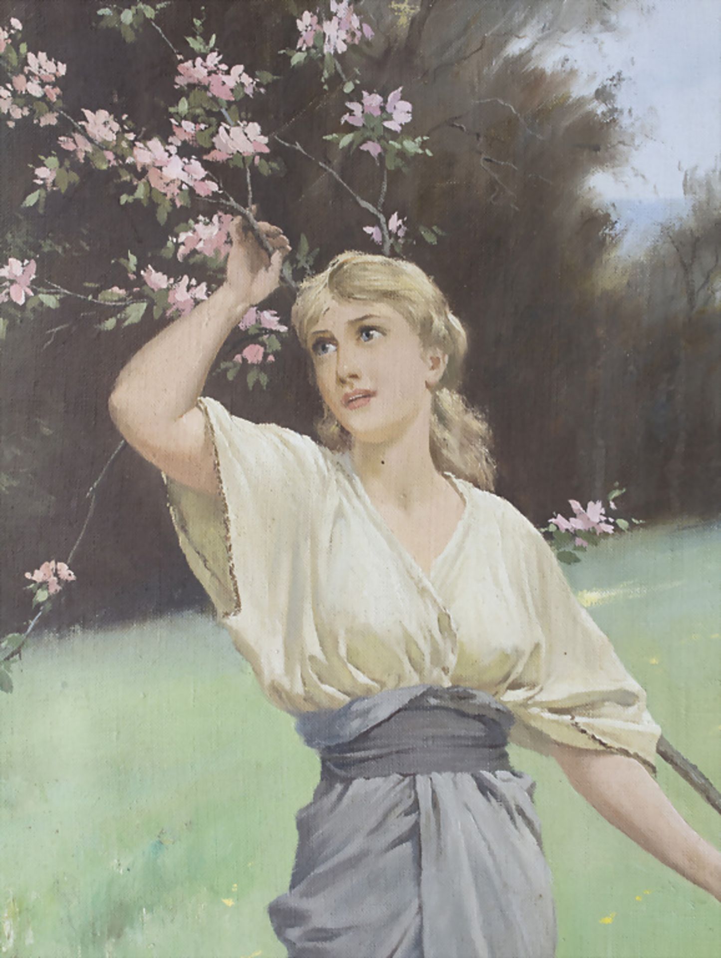 Louise Aurelie Richard, 'Mädchen mit Mandelbaumzweig' / 'Girl with a twig of an almond tree', ... - Image 3 of 4