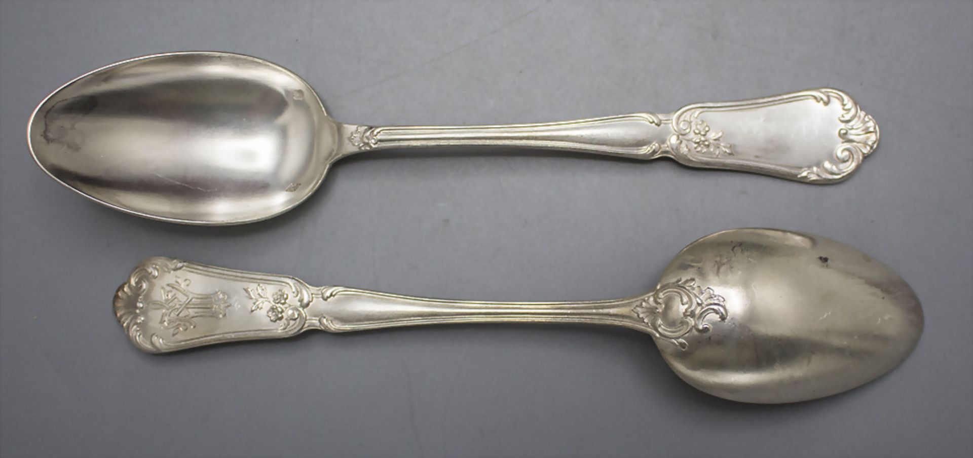 24 tlg. Besteck / A 24-piece set of silver cutlery, Hènin & Cie, Paris, um 1870 - Bild 3 aus 8