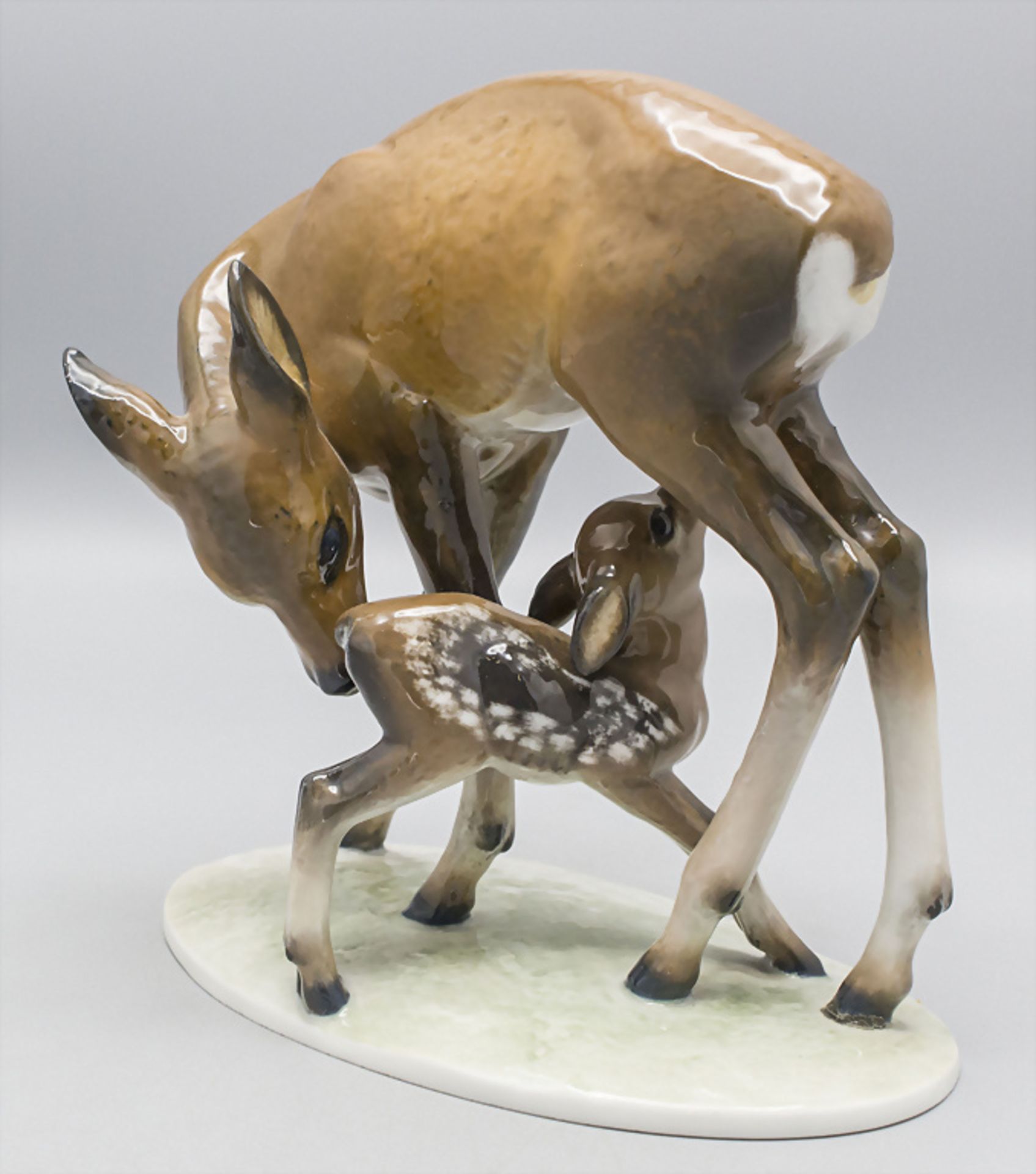 Figur 'Reh mit Kitz' / A deer with a fawn, Rosenthal, Kunstabteilung Selb, 1939