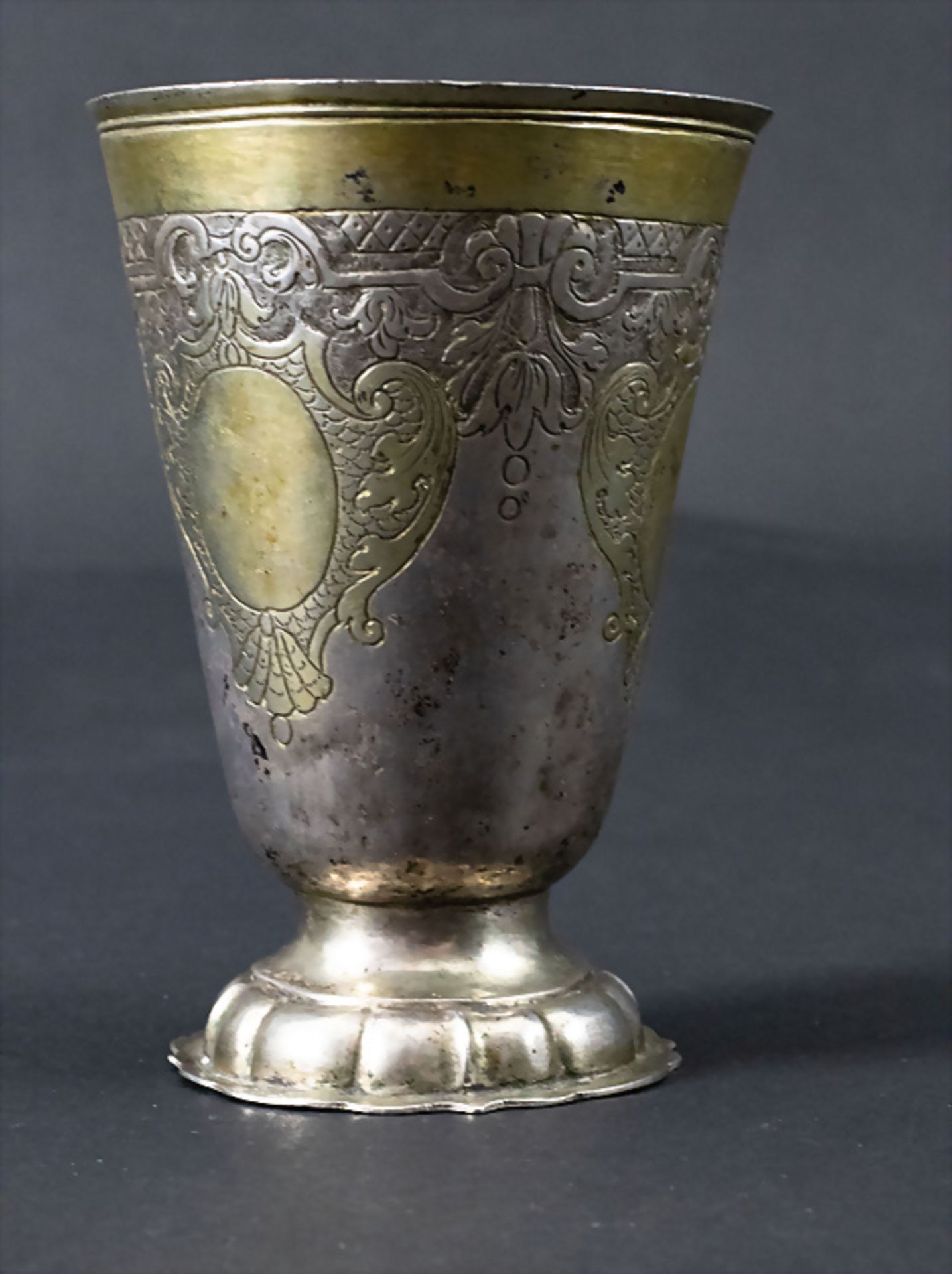 Barock Becher / A Baroque silver beaker, Georg Friedrich Thamm, Breslau / Wroclaw, 1746-1758 - Bild 2 aus 6