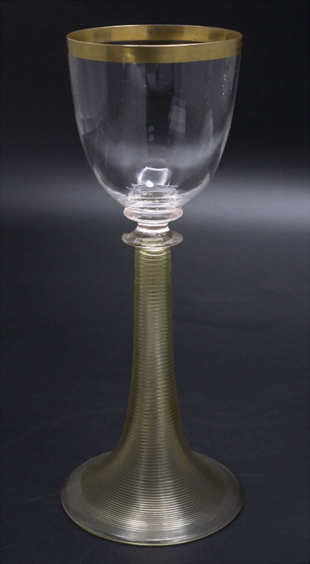 5 Jugendstil Weingläser / 5 Art Nouveau wine glasses, Theresienthal, um 1900 - Bild 2 aus 4