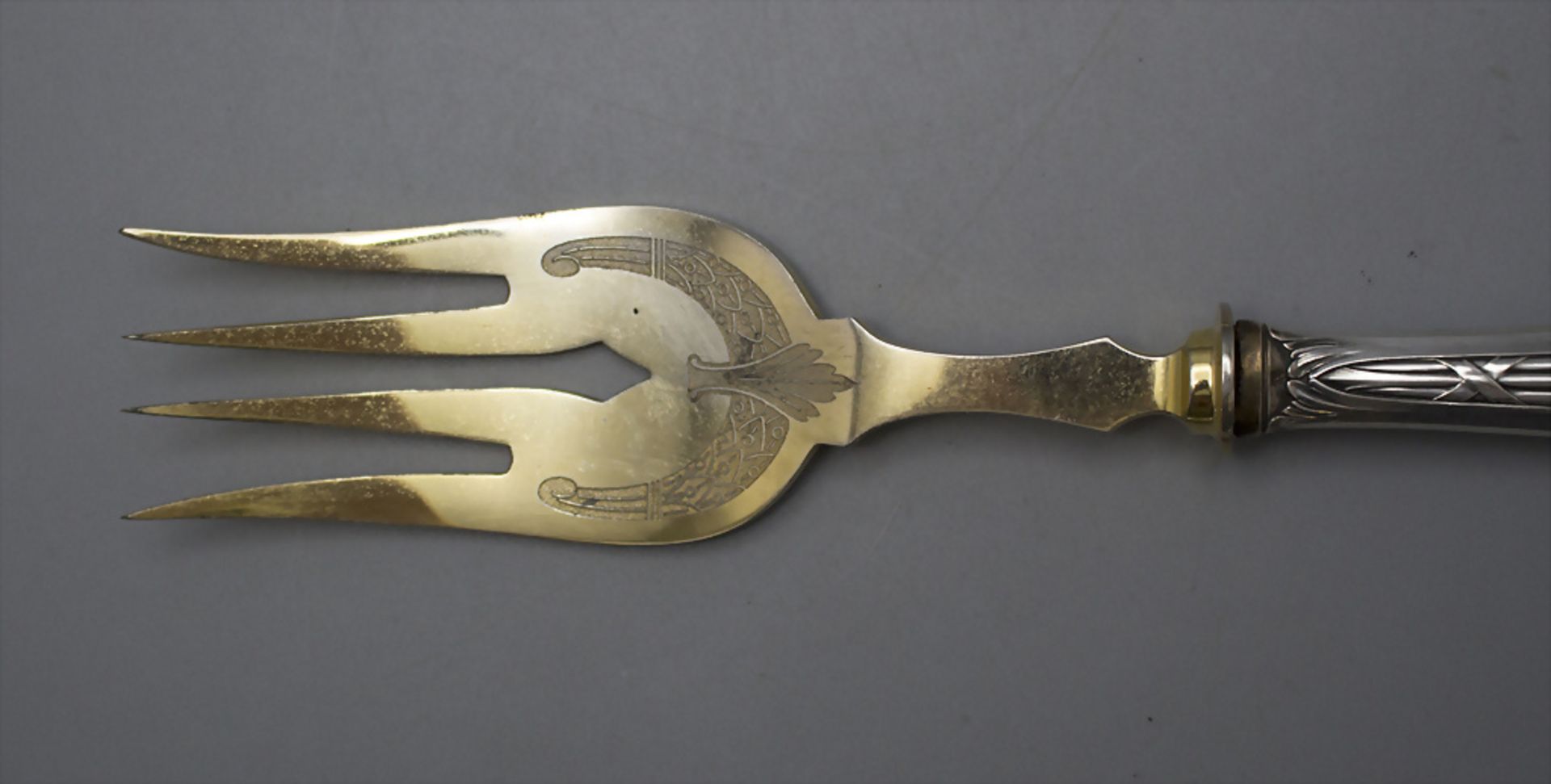 2 Teile Vorlegebesteck / A 2-piece set of serving cutlery, um 1900 - Bild 4 aus 4