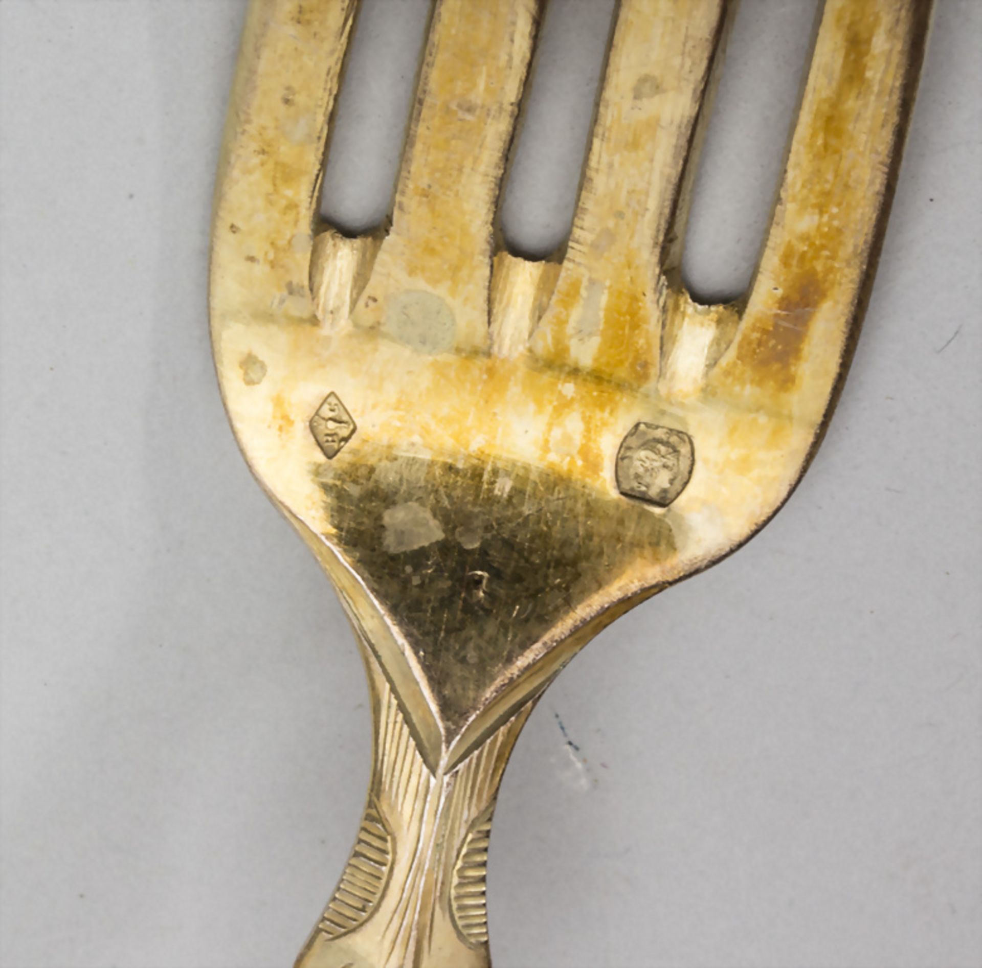 12 Gabeln + 12 Löffel / 12 silver spoons and 12 silver forks, Francois Auguste Boyer-Callot, ... - Image 8 of 10