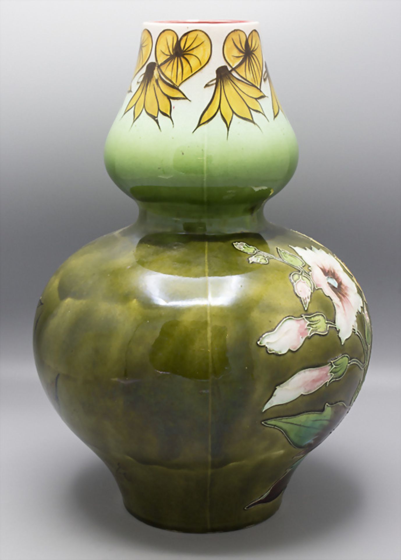 Paar Jugendstil Vasen mit Blumendekor / A pair of Art Nouveau vases with flowers, Frankreich, ... - Bild 5 aus 14