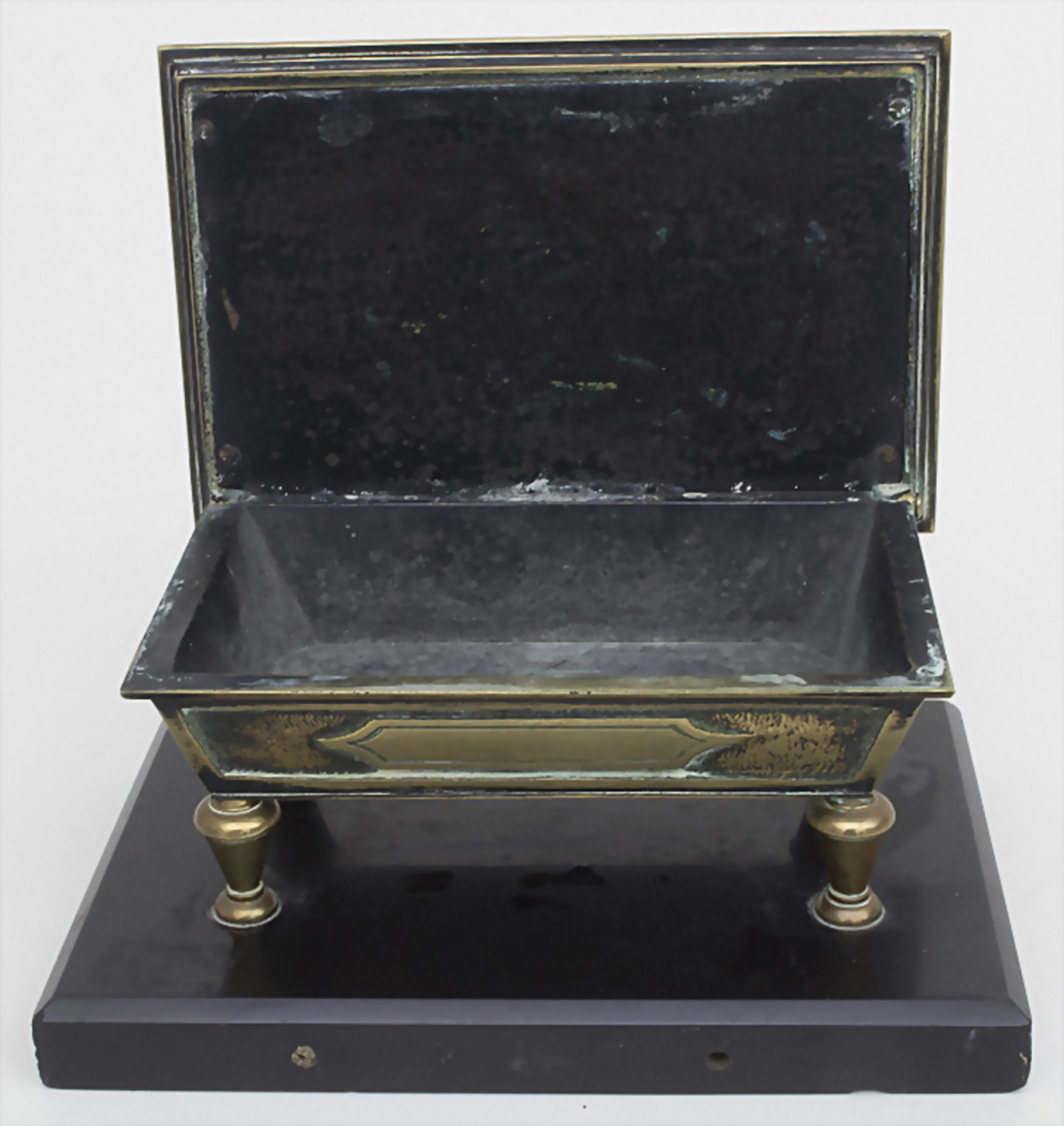 Billardtisch als Schatulle / A pool table as lidded box, deutsch, um 1900 - Image 3 of 4