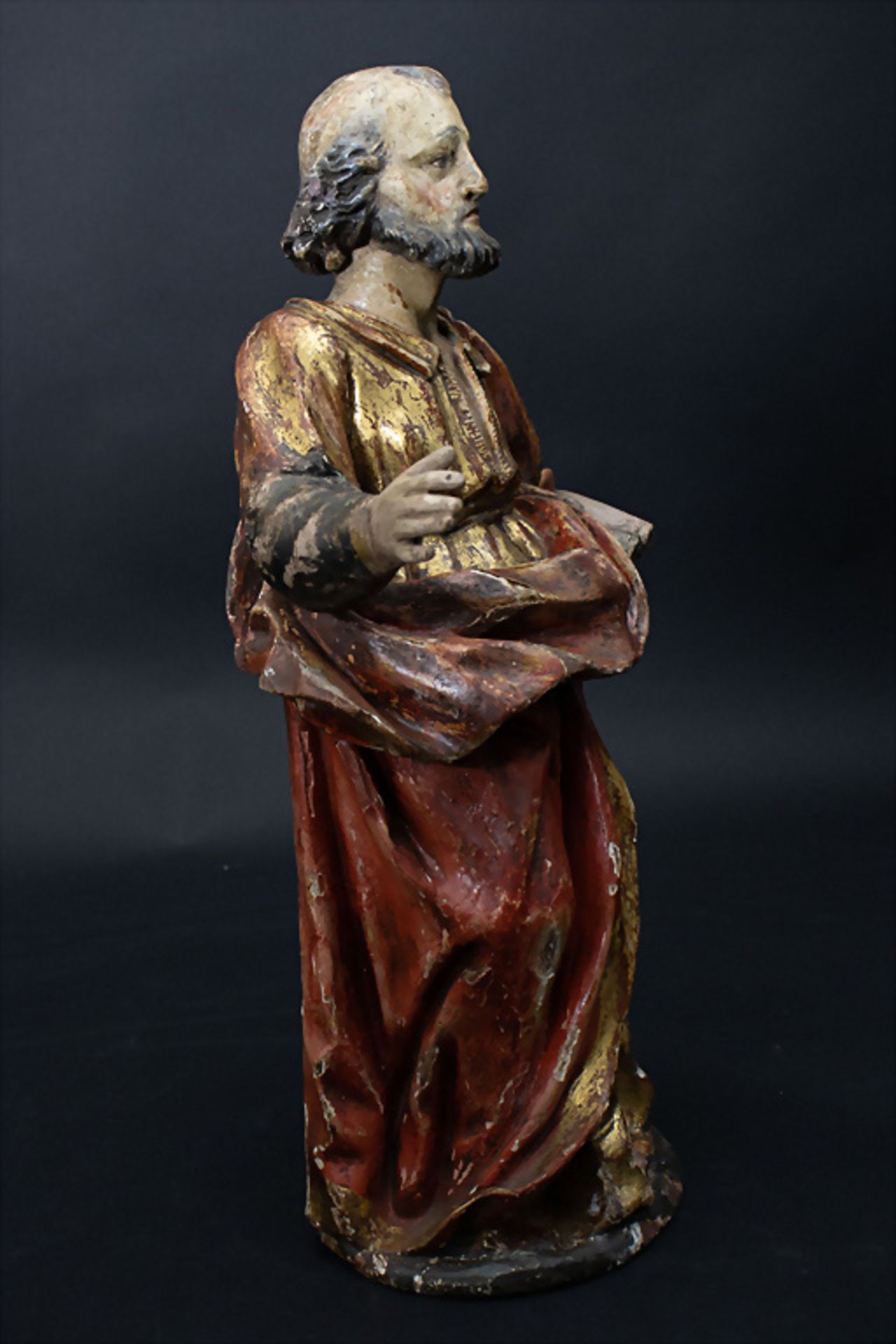 Skulptur 'Heiliger Petrus' / A wooden sculpture 'Saint Peter', süddeutsch, 17./18. Jh. - Bild 3 aus 6