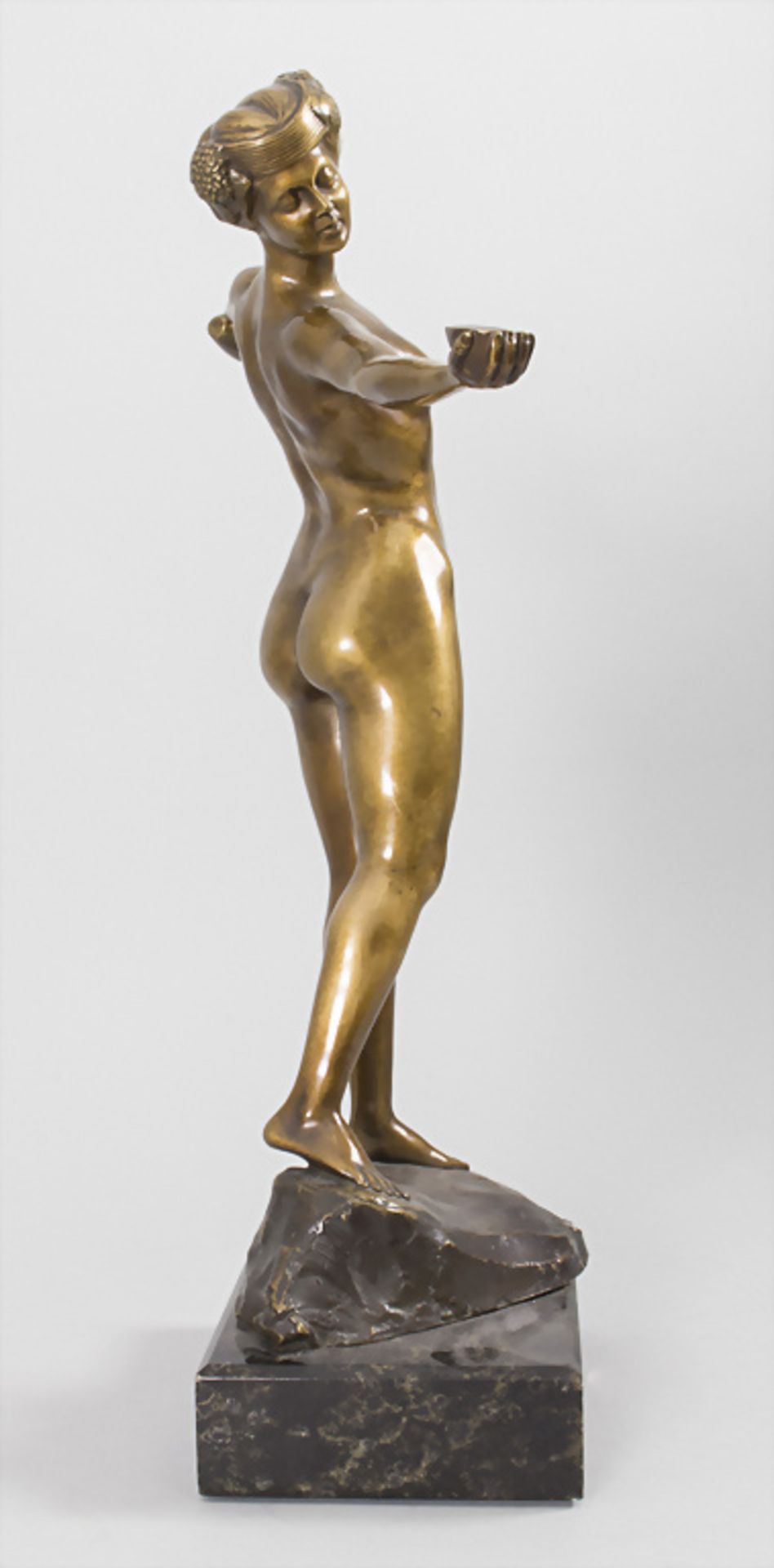 Artur Imanuel Löwental (Wien 1879-1964 Berlin), Jugendstil Bronze 'Weiblicher Akt' / An Art ... - Image 3 of 10