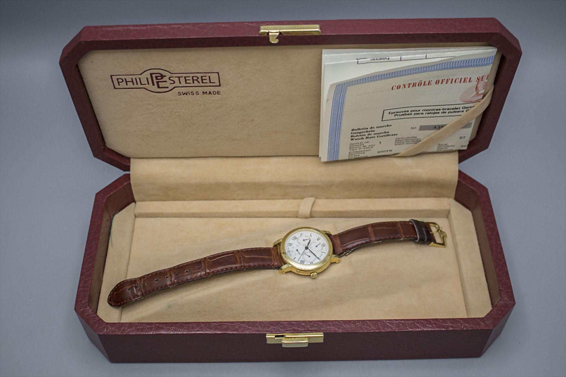 Chronomètre mit Kalender und Gangreserve / A men's 18 ct gold automatic wristwatch, Philipe ... - Image 2 of 11
