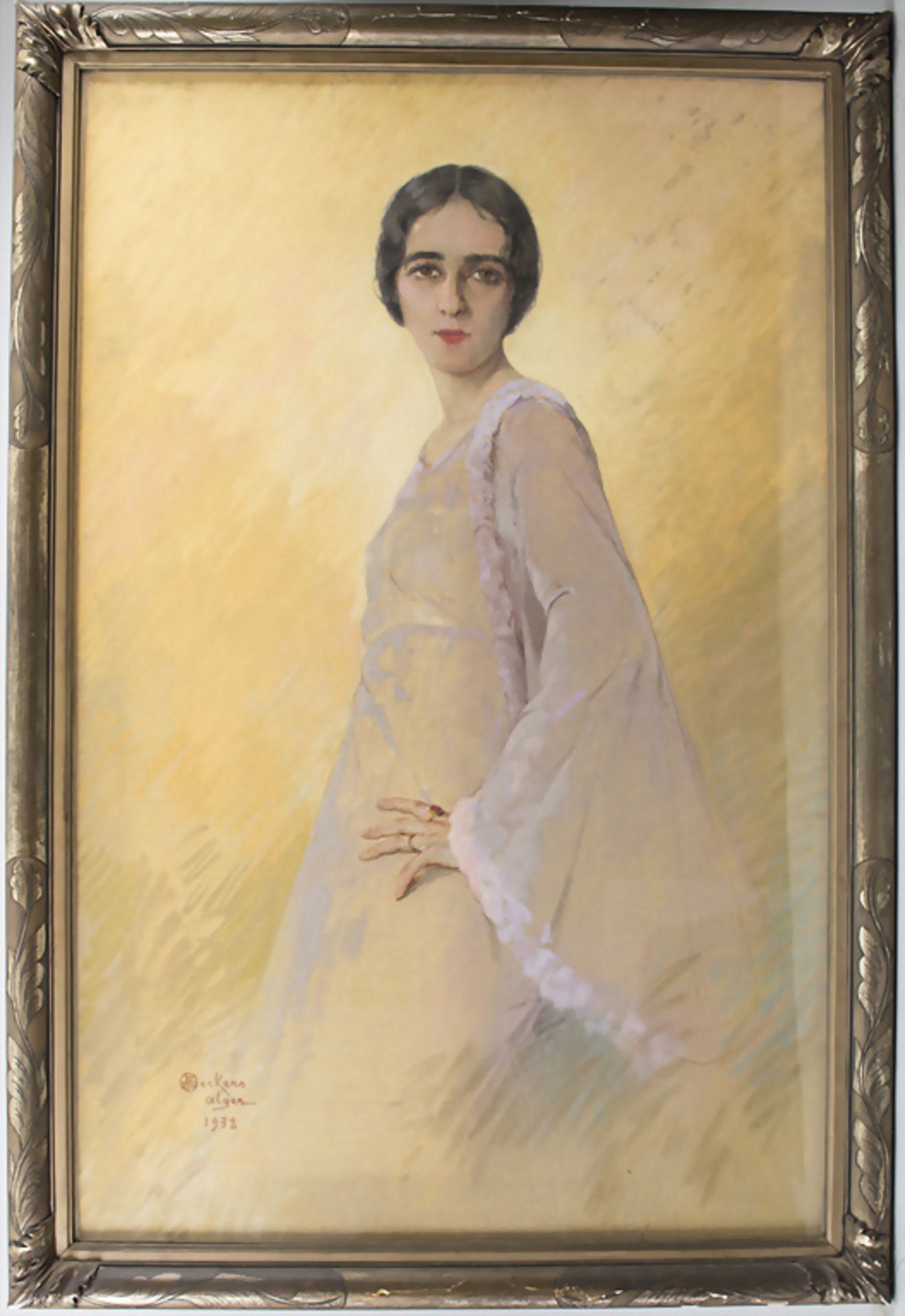 Émile DECKERS (1885-1968), 'Schöne Algerierin im Cocktailkleid' / 'An Algerian woman wearing a ... - Image 5 of 11