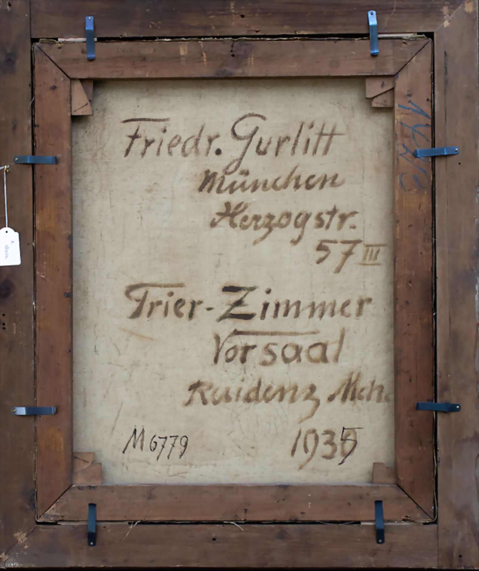 Friedrich GURLITT (1865-?), 'Trierzimmer (Vorsaal) in der Münchener Residenz', 1935 - Bild 10 aus 11