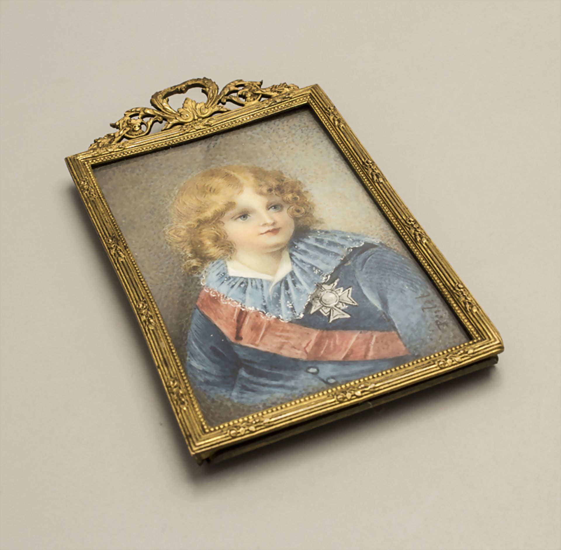 Aimée PERLET (aktiv um 1790-1854) attr., Miniatur 'Ludwig XVII. Kronprinz von Frankreich' /  A ... - Bild 3 aus 5