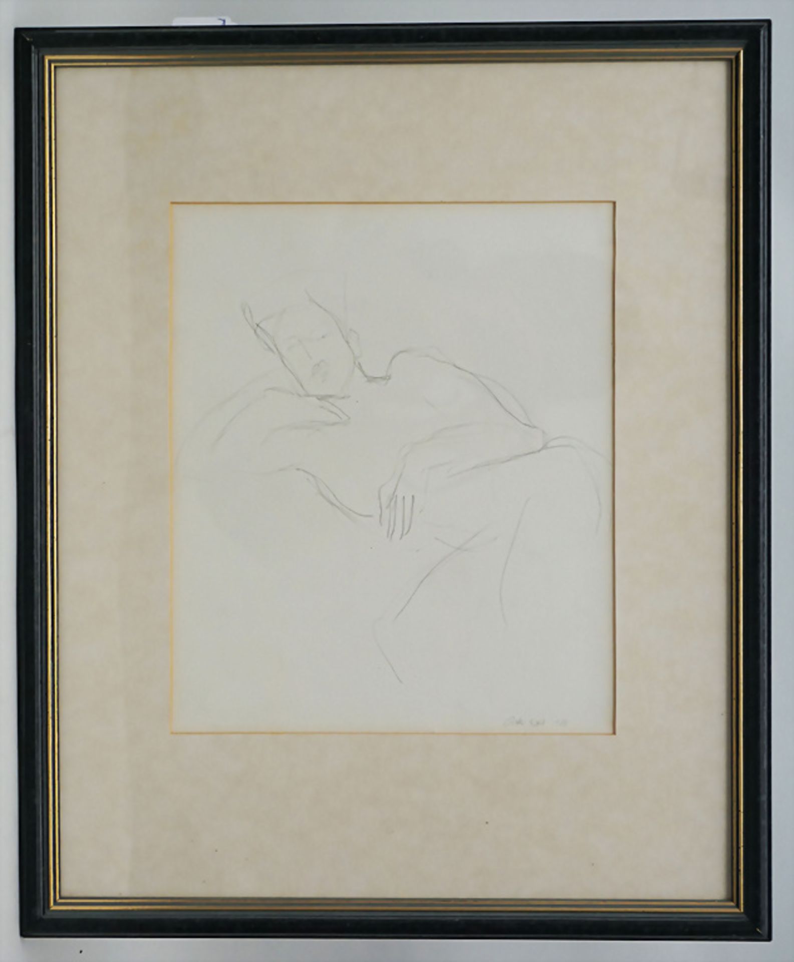 Peter Eitel (tätig 1980er Jahre), 'Liegender weiblicher Akt' / 'A lying female nude', 1986 - Image 2 of 4