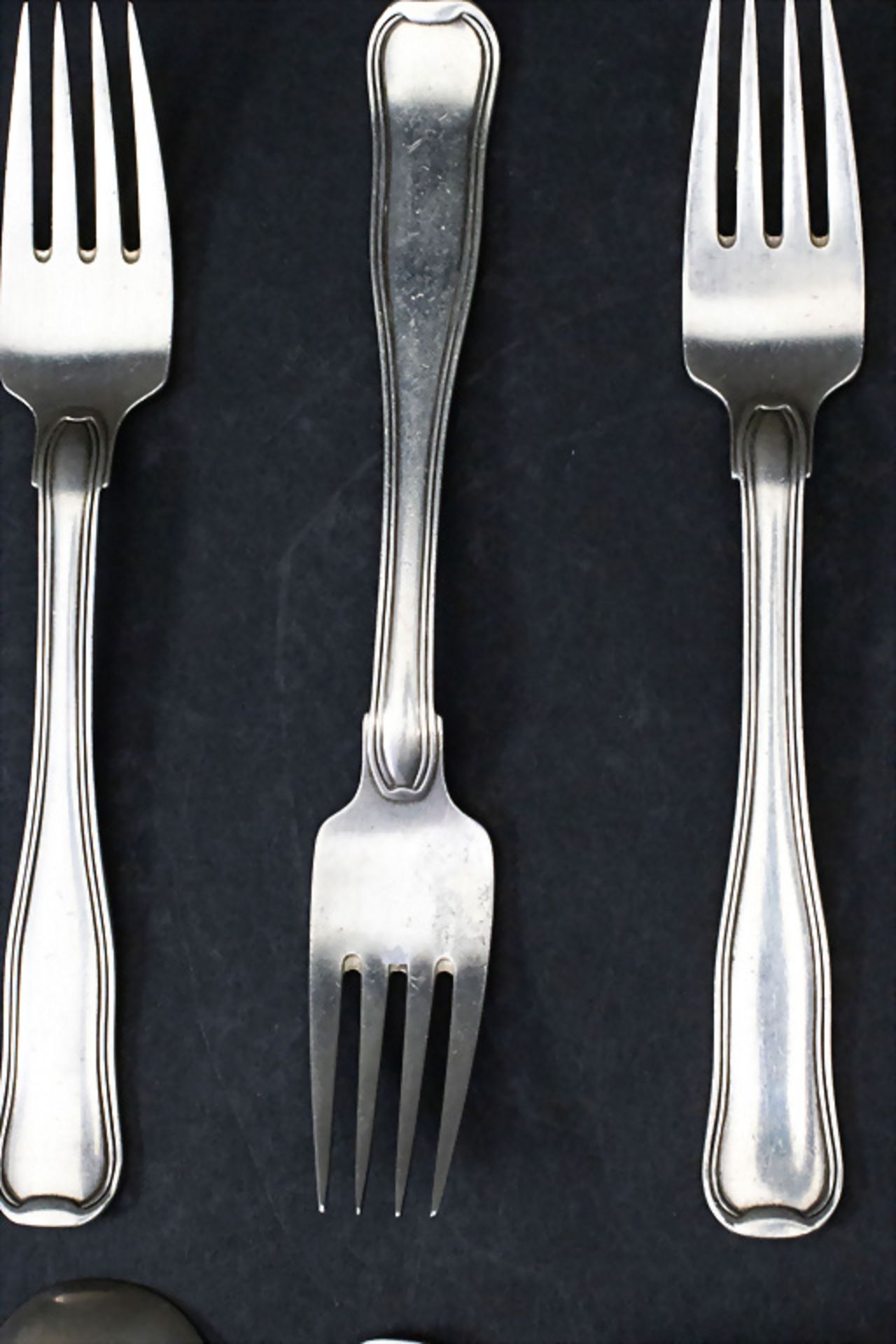 5 Kuchengabeln und 5 Dessertlöffel 'Old Danish' / 5 silver cake forks and 5 silver dessert ... - Image 5 of 6