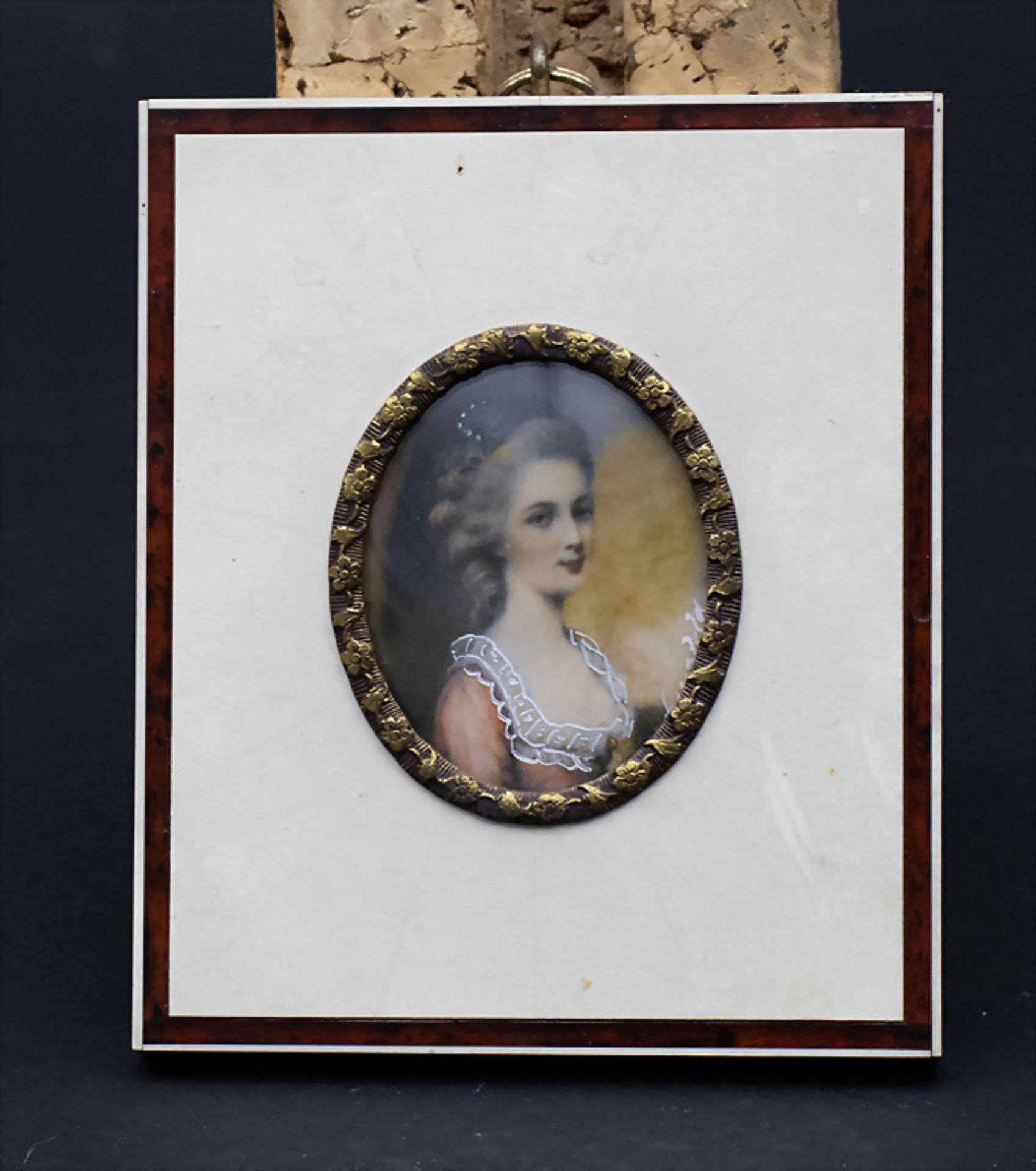 Miniatur Porträt einer Dame, wohl Mozarts Braut Constanze Weber / A miniature portrait of a ...