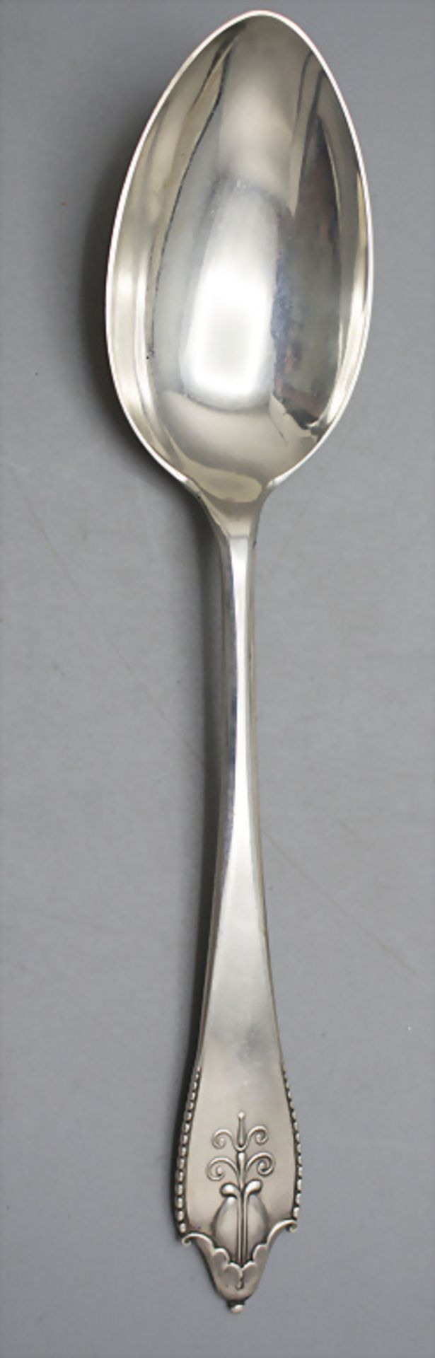 6 Suppenlöffel 'Akkeleje' im Etui / 6 silver spoons 'Akkeleje', Christian F. Heise, Georg ... - Bild 2 aus 3