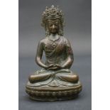 Buddha Amitáyus in Meditationshaltung auf Lotus, Tibet, 19. Jh.