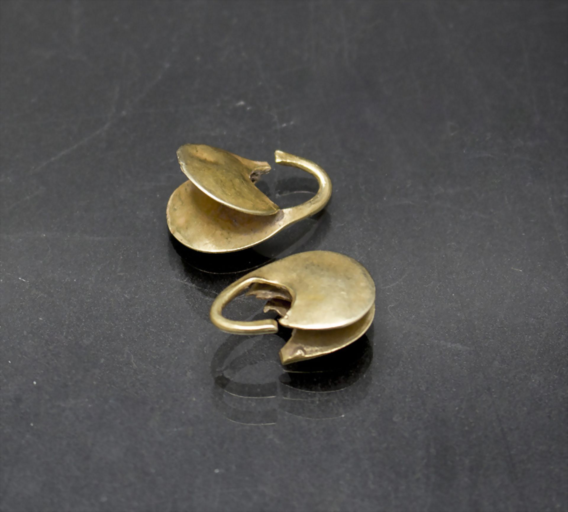 Paar Ohrringe / A pair of 14ct gold earrings