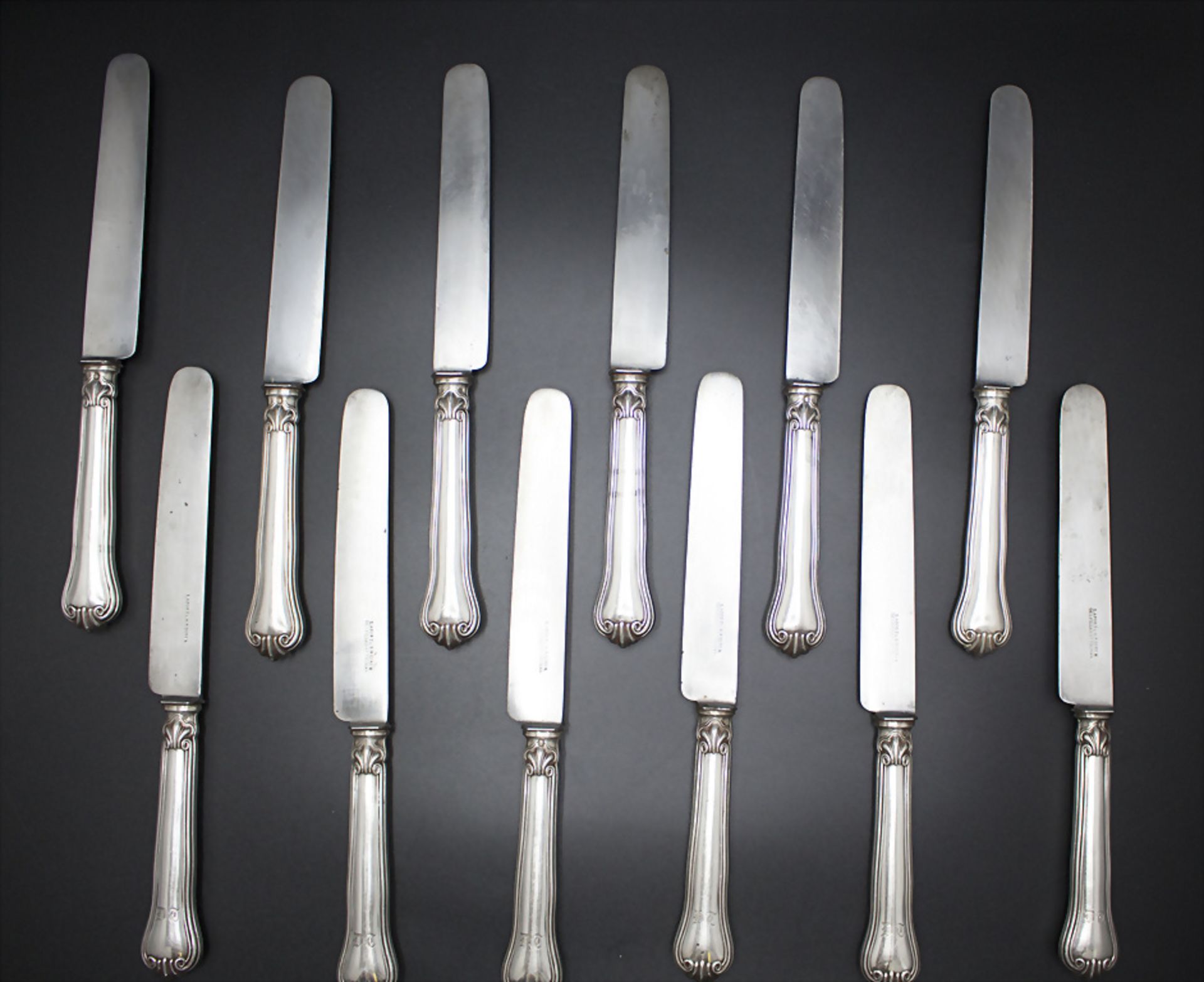 12 Messer / 12 knives, Prudent Quitte u. Dominique Laporte, Paris, um 1853-1882