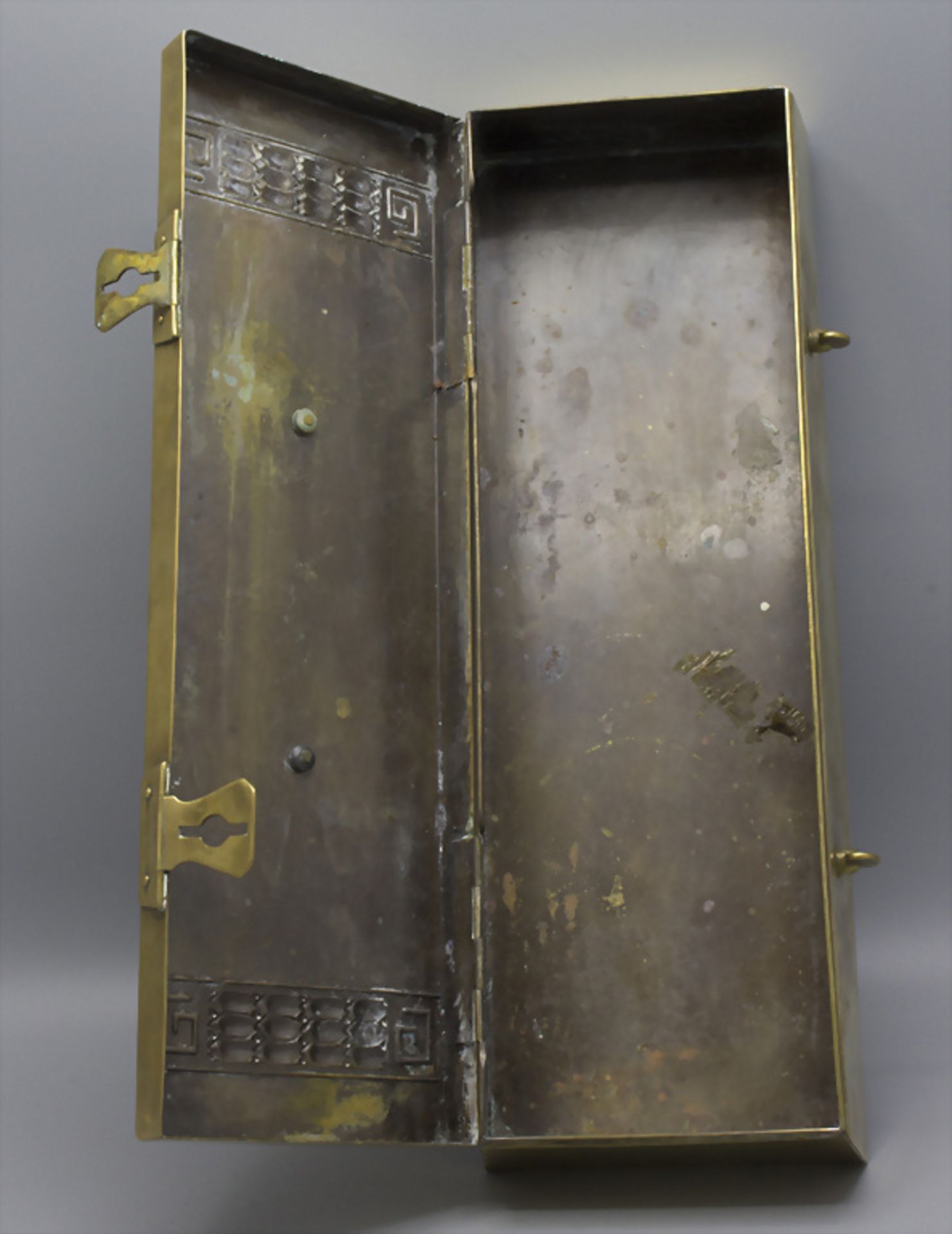 Große Jugendstil Schatulle mit Handhabe / A large Art Nouveau casket with handle, WMF, ... - Image 3 of 3