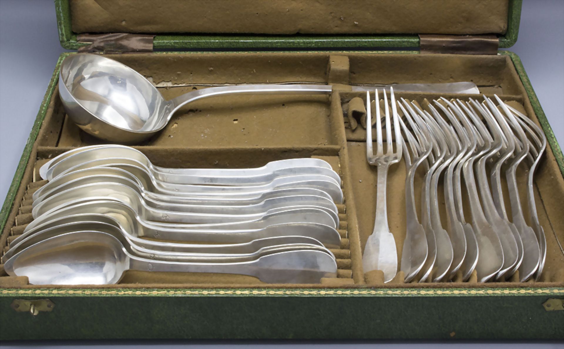 23 Teile Restbesteck / 23 pieces of silver cutlery, Marseille, 1770-1820